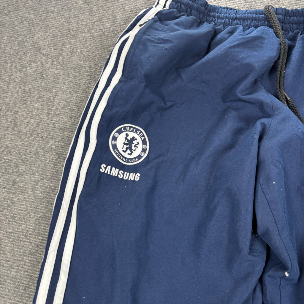2000s Adidas Chelsea Football Track Pants Men's Large Navy 3 Stripe