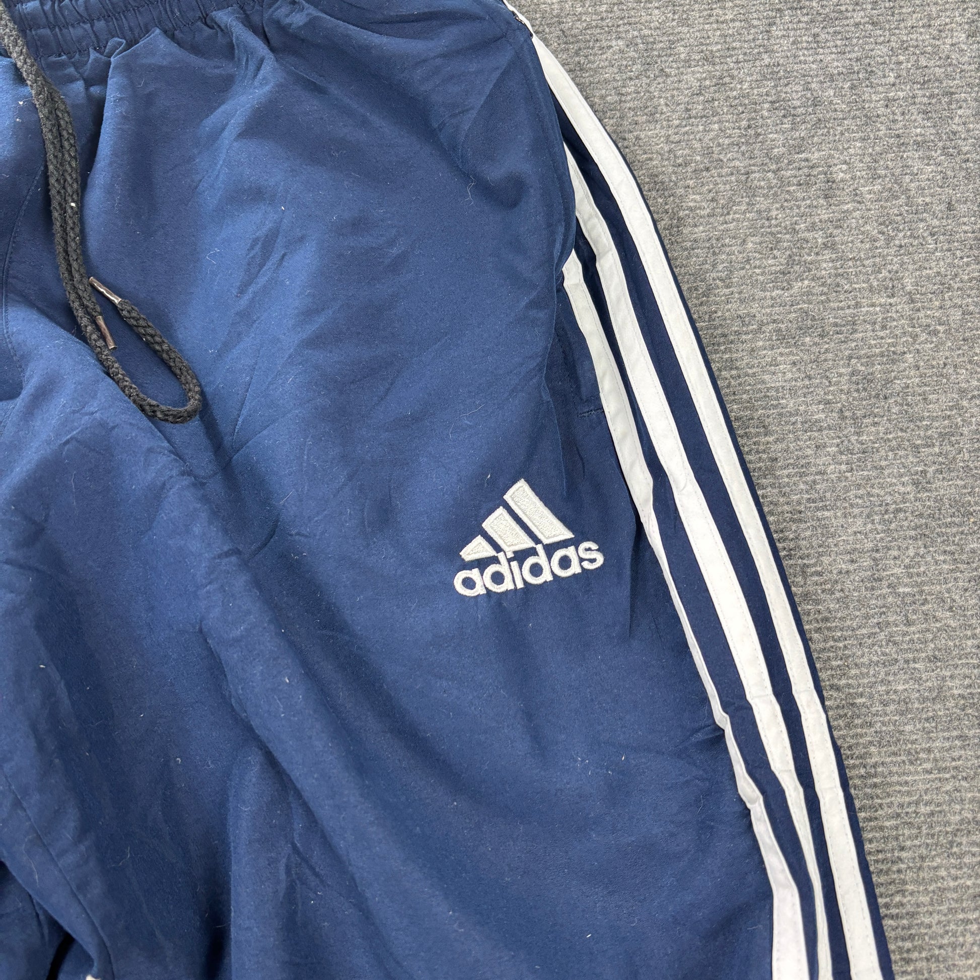 2000s Adidas Chelsea Football Track Pants Men's Large Navy 3 Stripe