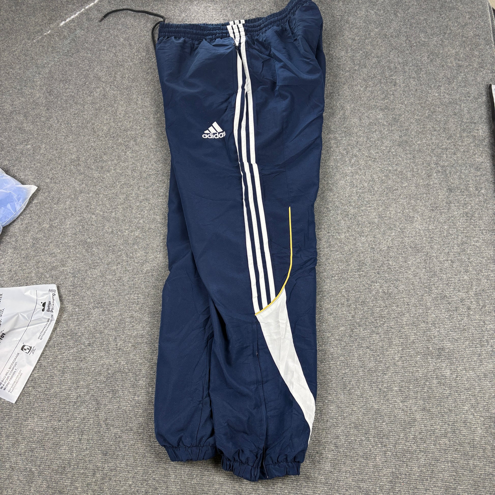 2000s Adidas Chelsea Football Track Pants Men's Large Navy 3 Stripe