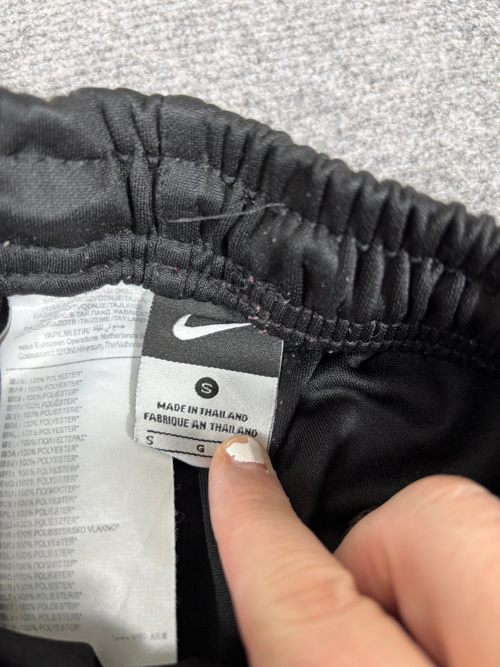 Nike Track Pants Men’s S Black Poly Pink Atletico Madrid Tapered Leg Ankle Zip