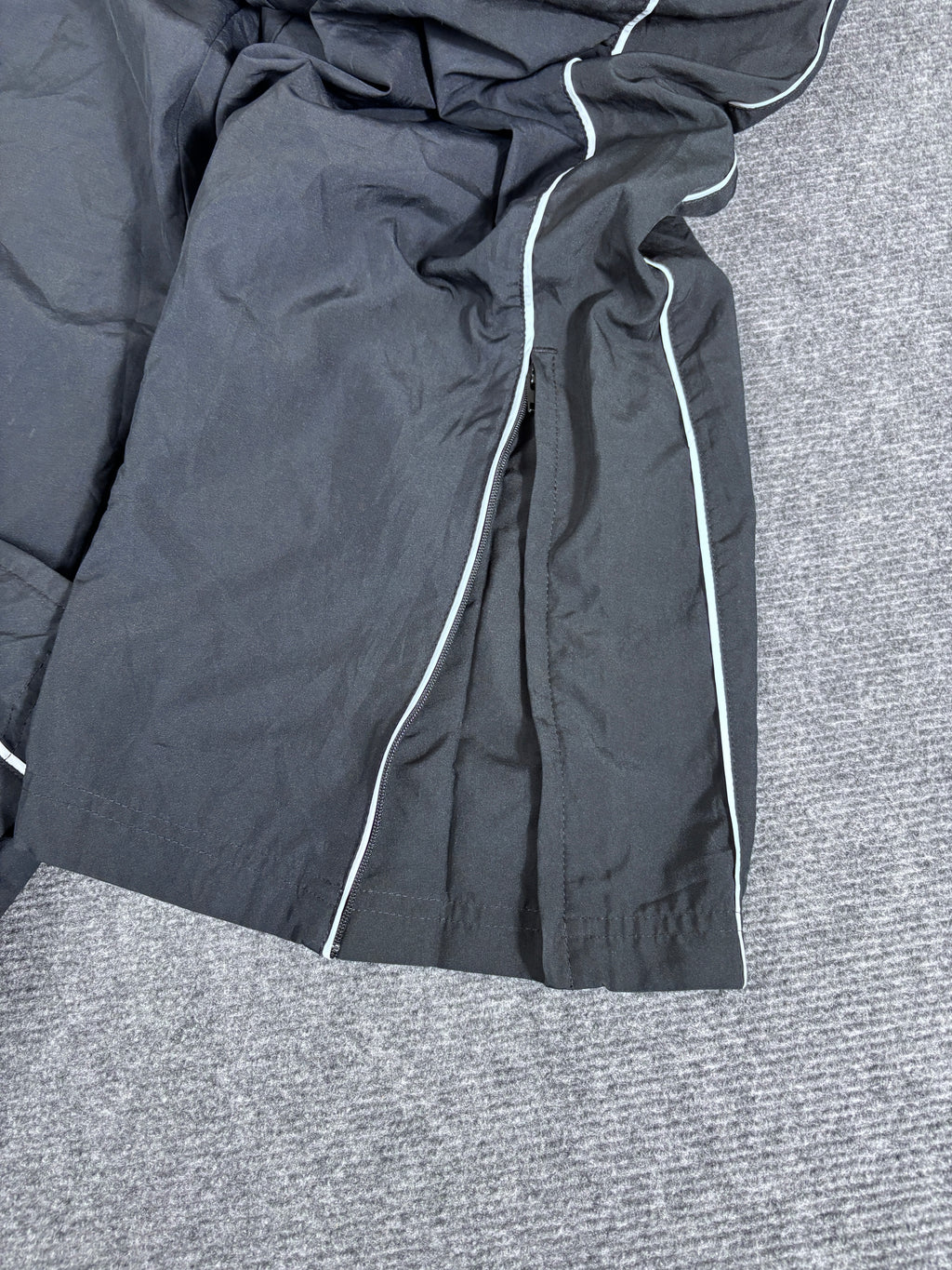 Vintage Y2K Nike Track Pants Men’s XL Black White Piping Swoosh Wide Leg Premo