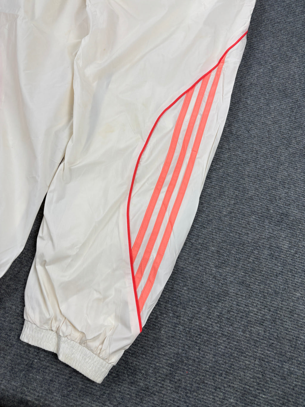 Adidas Track Pants Women's Medium Orange Cream 3 Stripe