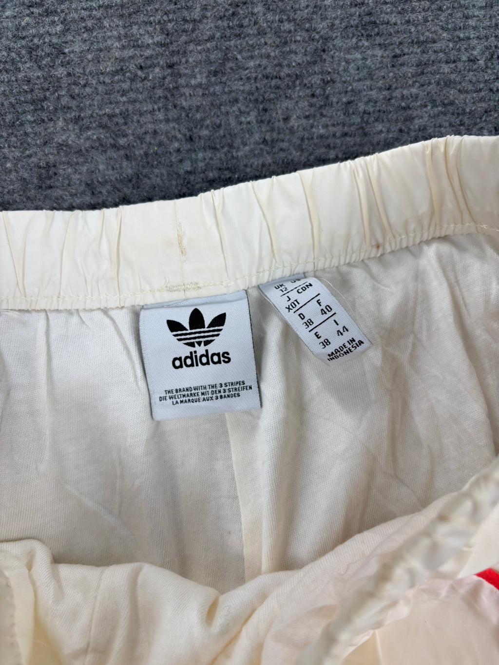 Adidas Track Pants Women's Medium Orange Cream 3 Stripe