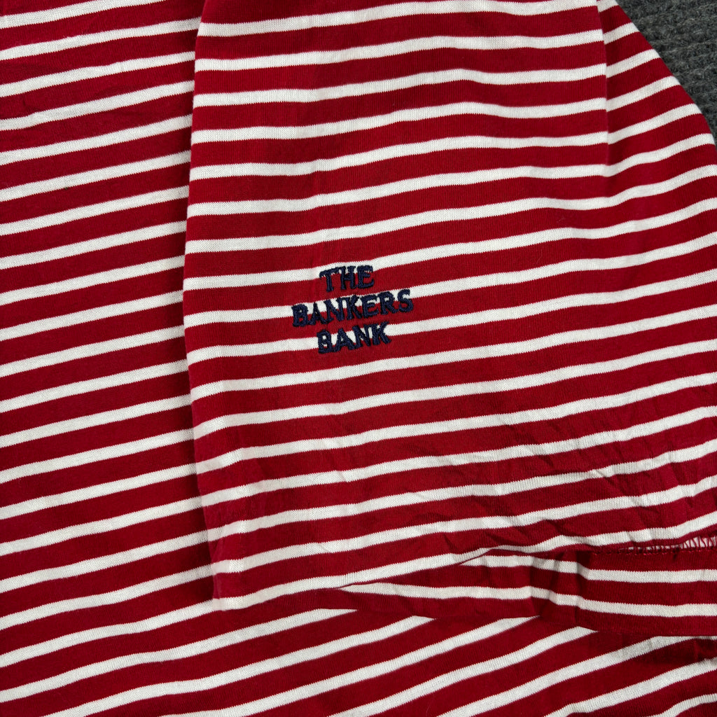 Vintage Polo Golf Polo Shirt Men's Large Red White Stripe Small Pony