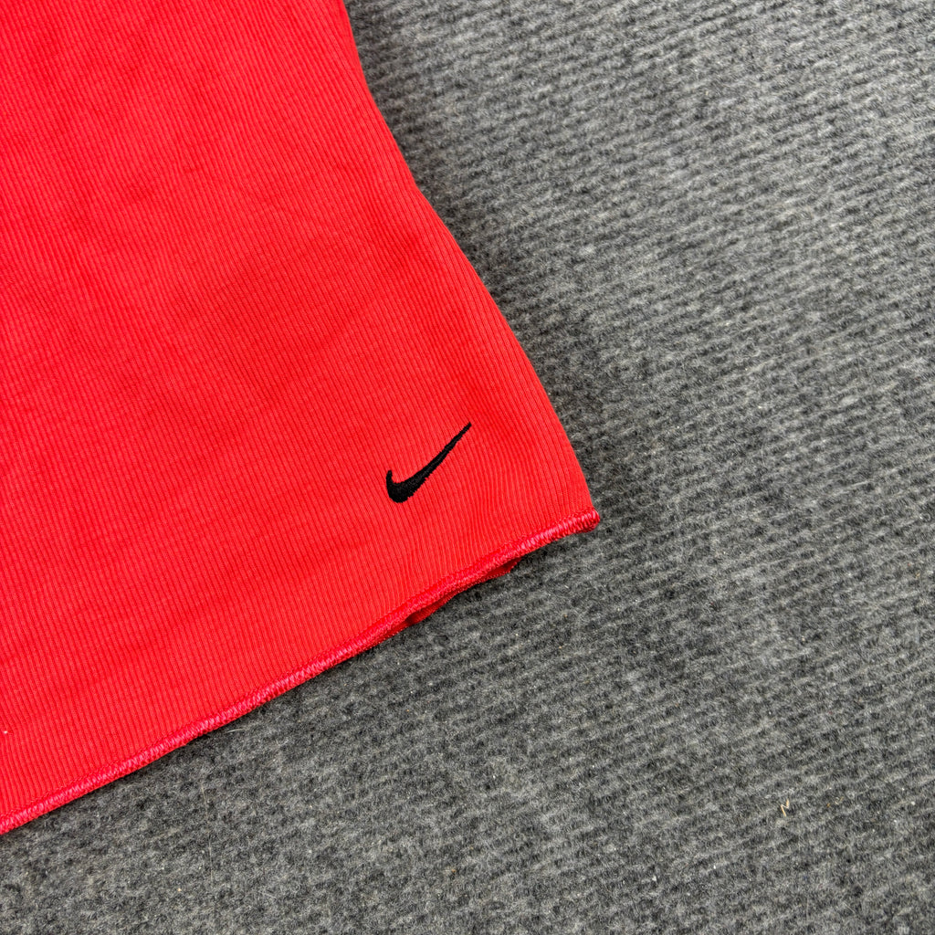Vintage Y2K Nike Studio Racerback Tank Women's Small Red Ribbed Activewear Top