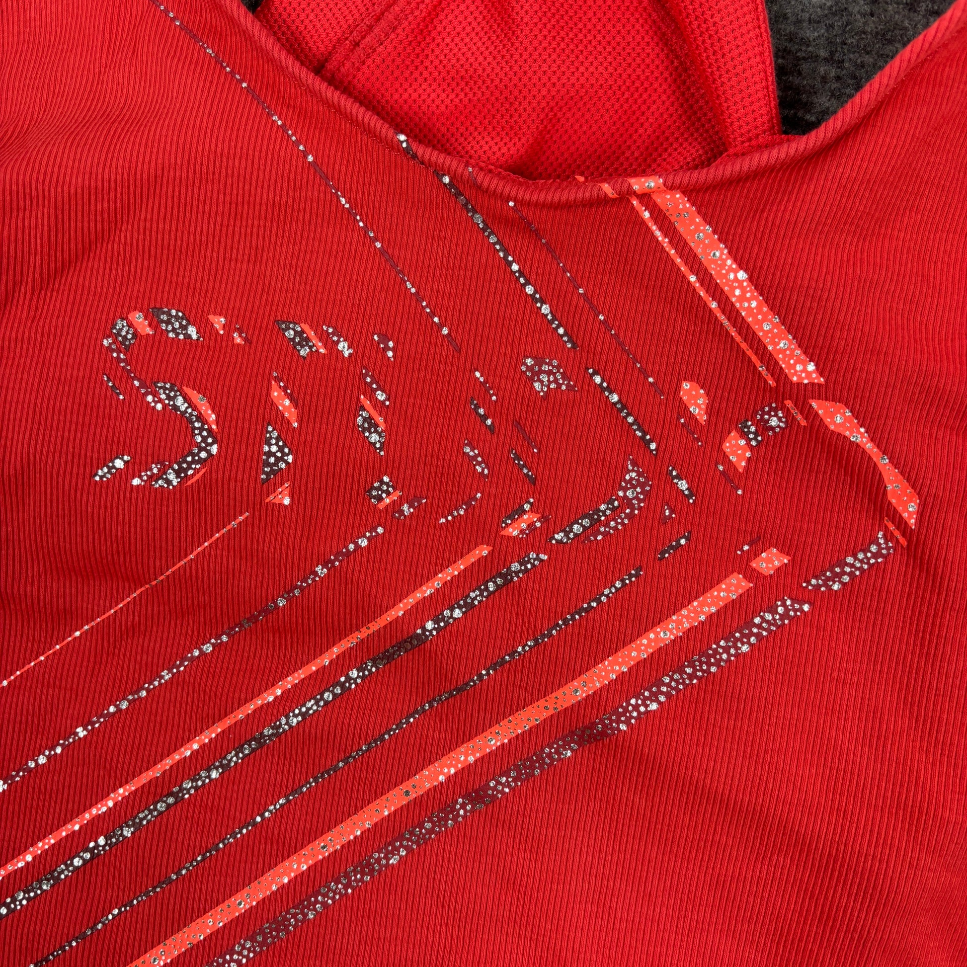 Vintage Y2K Nike Studio Racerback Tank Women's Small Red Ribbed Activewear Top