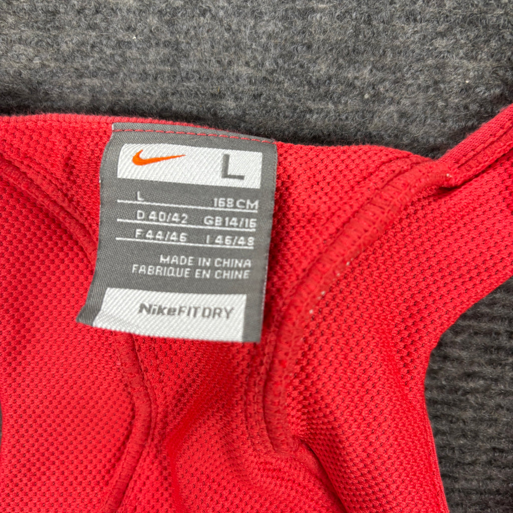 Vintage Y2K Nike Studio Racerback Tank Women's Small Red Ribbed Activewear Top