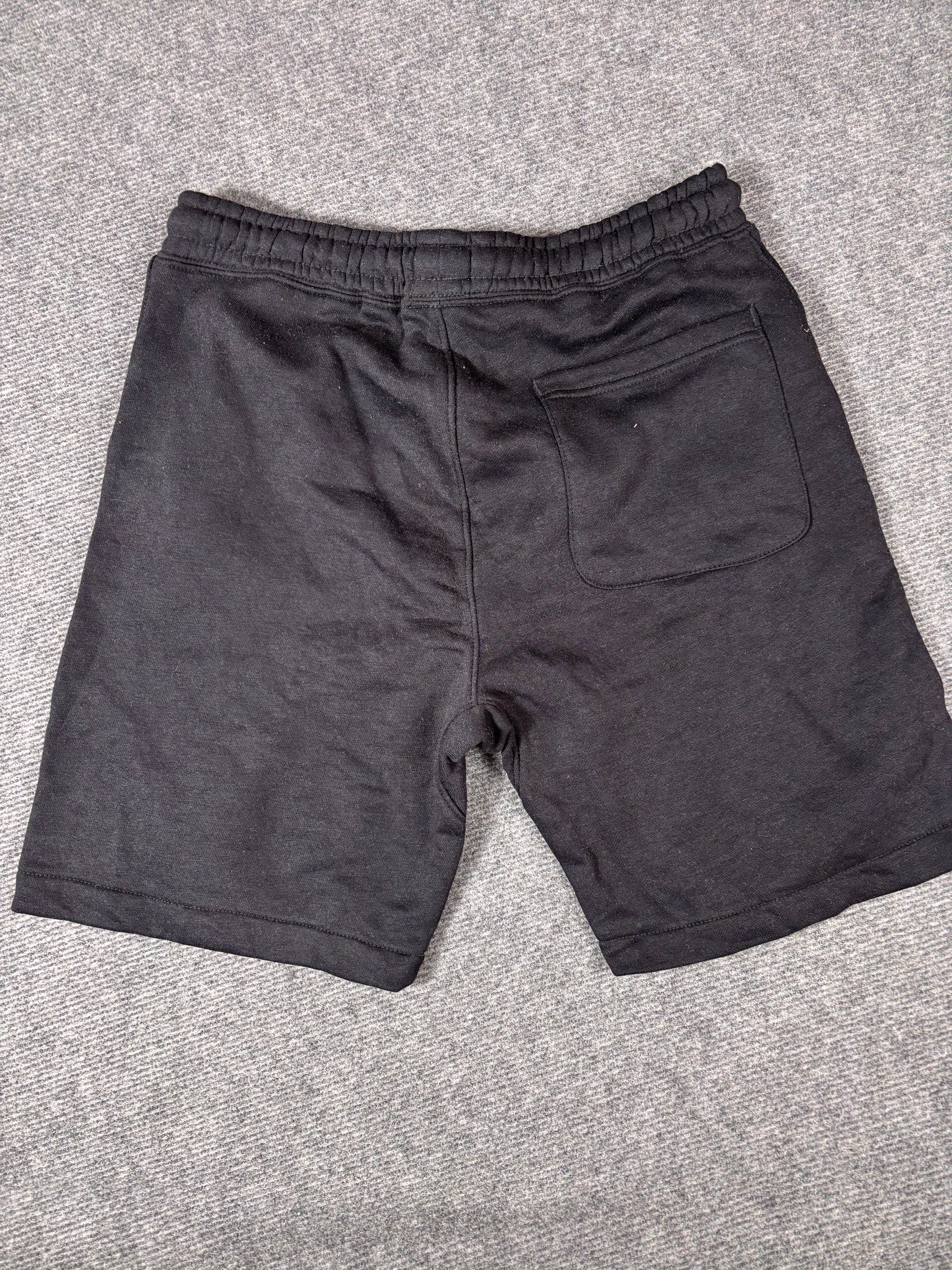 Ed Hardy Sweat Shorts Size S Black Yellow Spell Out Y2K Streetwear