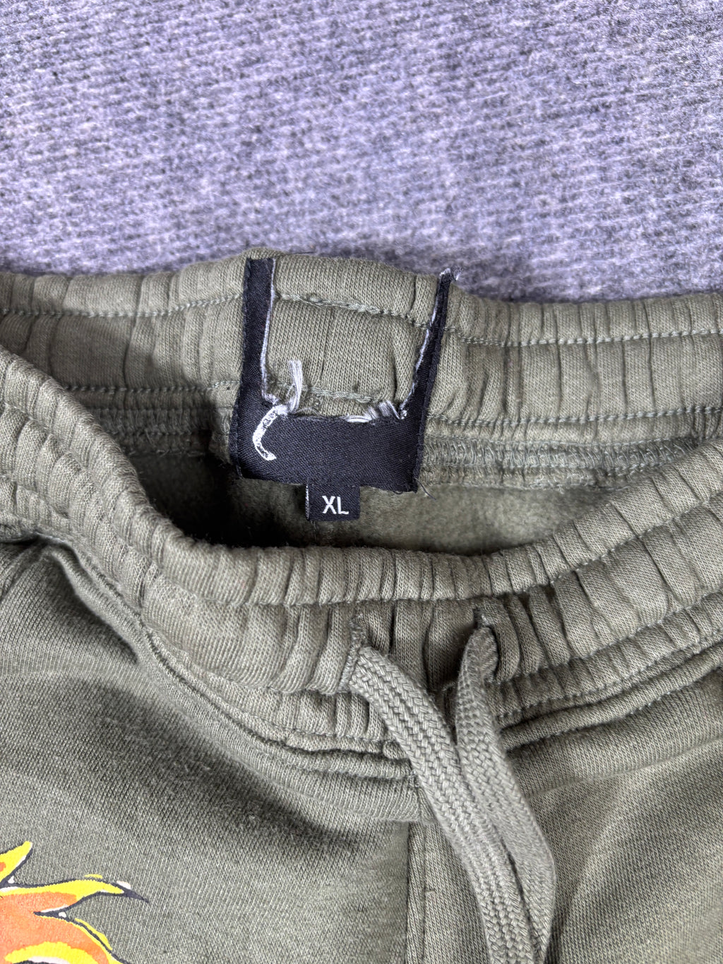 Ed Hardy Sweat Shorts Size XL Green Tattoo Art Dragon Y2K Streetwear Style