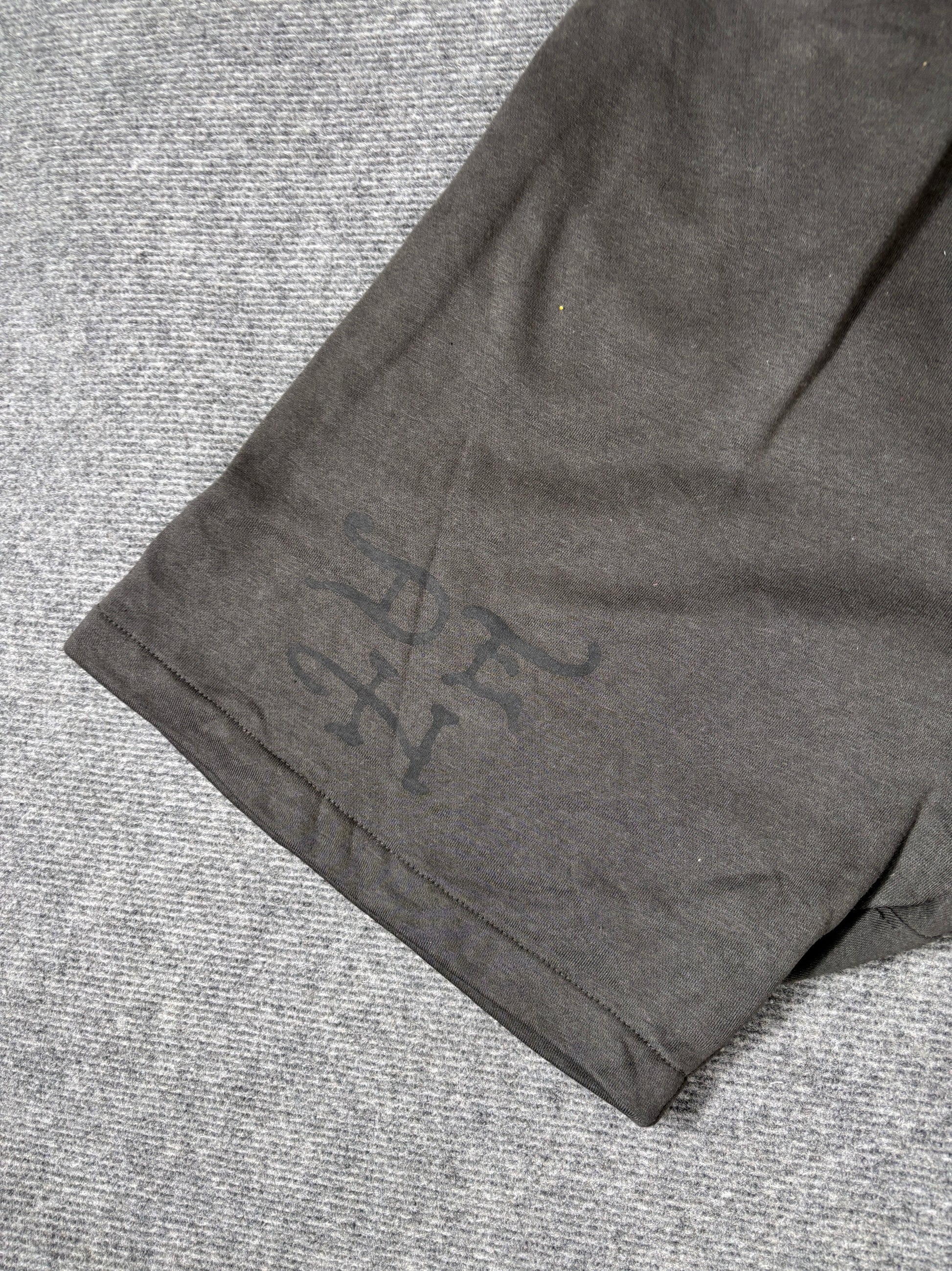 Ed Hardy Sweat Shorts Size XL Black Gold Tattoo Art Panther Y2K Streetwear Style