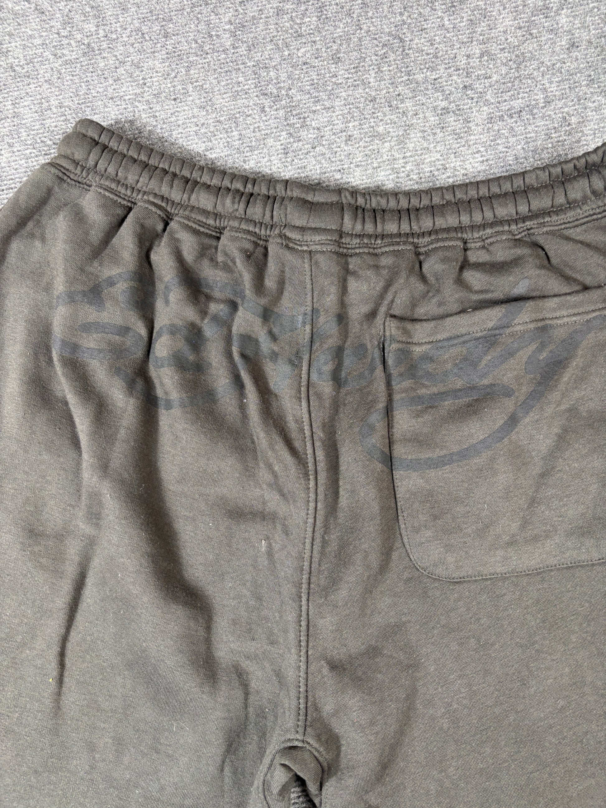 Ed Hardy Sweat Shorts Size XL Black Gold Tattoo Art Panther Y2K Streetwear Style