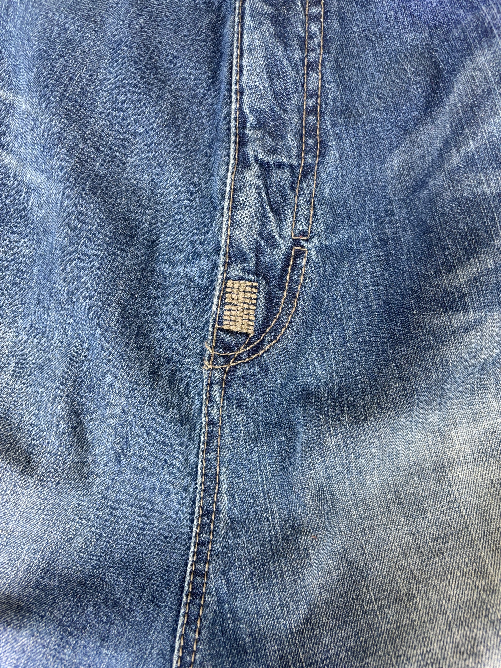 Vintage Y2K Rocawear Denim Shorts Size 48 Blue Light Wash Baggy Oversized Hip Hop