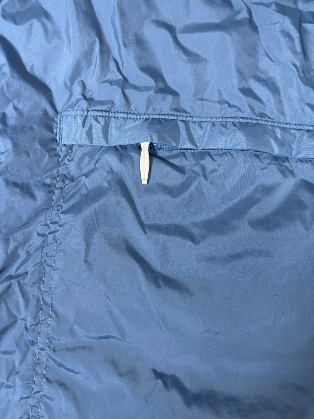 Vintage 90s Nike Jacket Size M Navy White Tech Wear Pouch Pocket Sleeveless