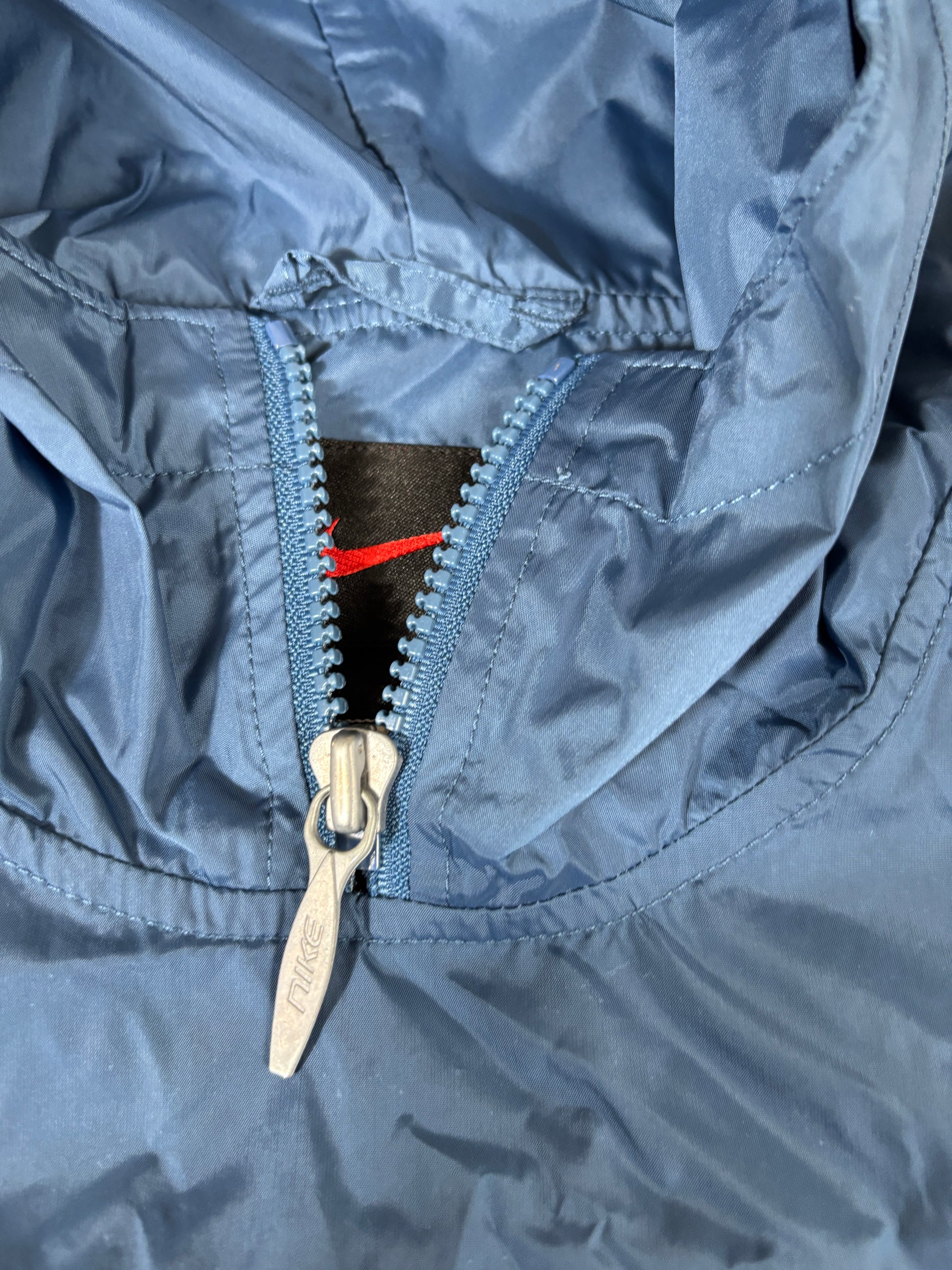 Vintage 90s Nike Jacket Size M Navy White Tech Wear Pouch Pocket Sleeveless