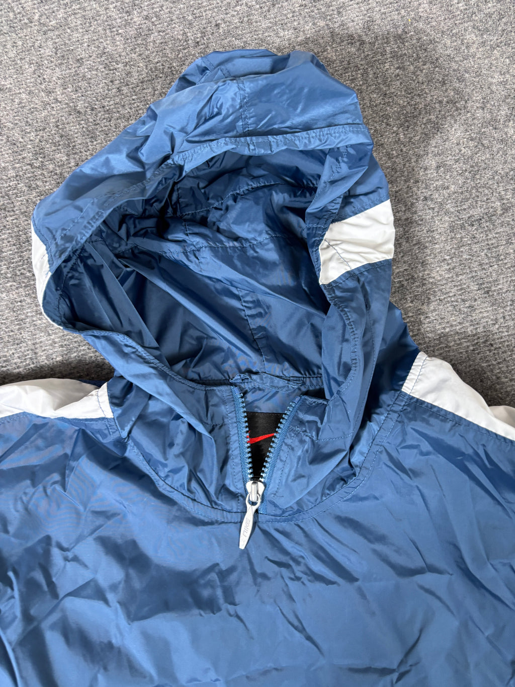 Vintage 90s Nike Jacket Size M Navy White Tech Wear Pouch Pocket Sleeveless