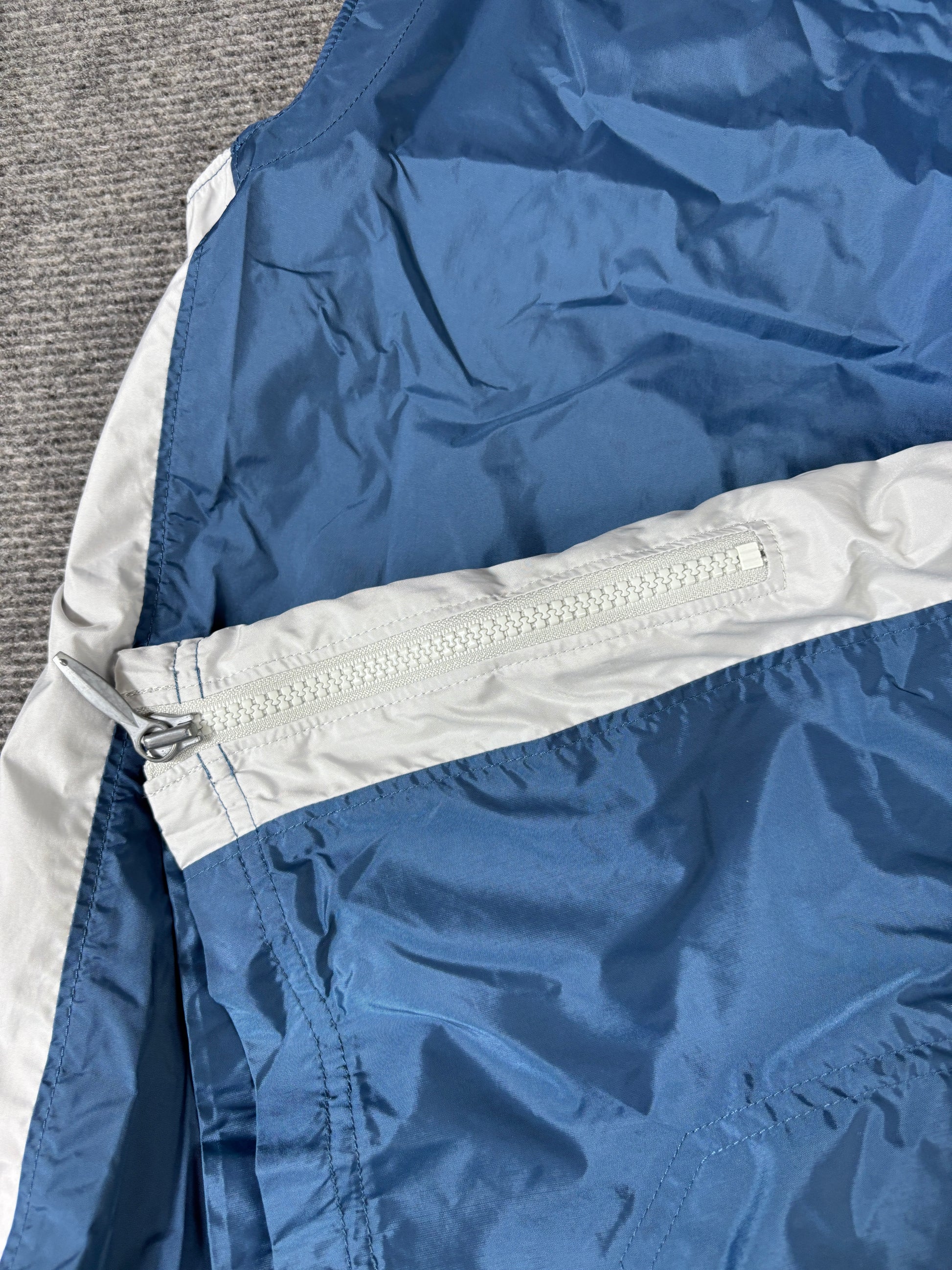 Vintage 90s Nike Jacket Size M Navy White Tech Wear Pouch Pocket Sleeveless