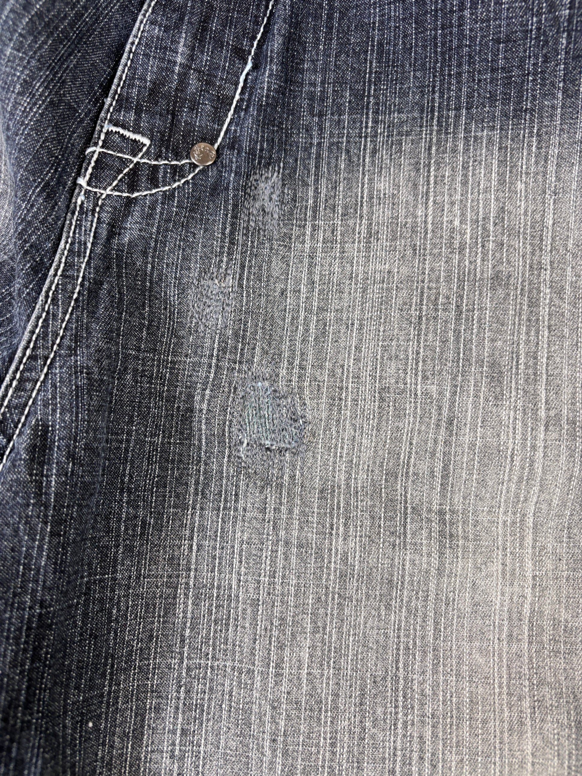 Vintage PJ Mark Denim Shorts Men’s 42 Grey/Black Baggy Wide Leg Faded Wash Jorts