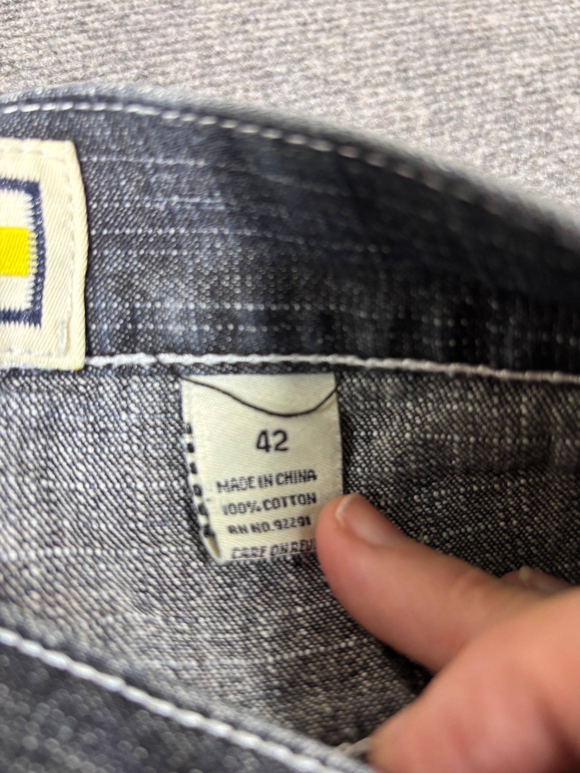 Vintage PJ Mark Denim Shorts Men’s 42 Grey/Black Baggy Wide Leg Faded Wash Jorts