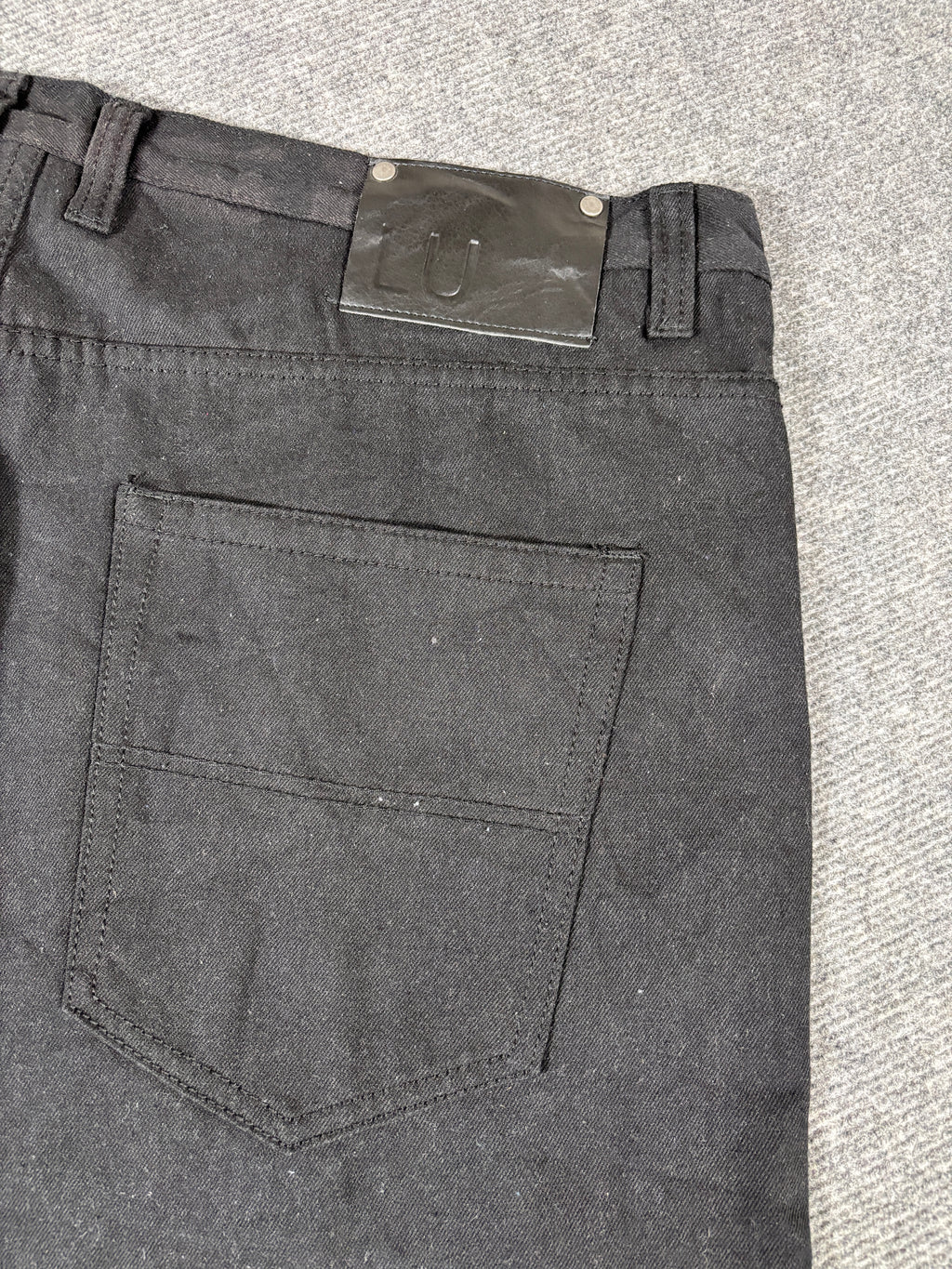 Vintage Linea Uomo Denim Shorts Men’s 44 Black Super Wide Baggy Hip Hop Jorts