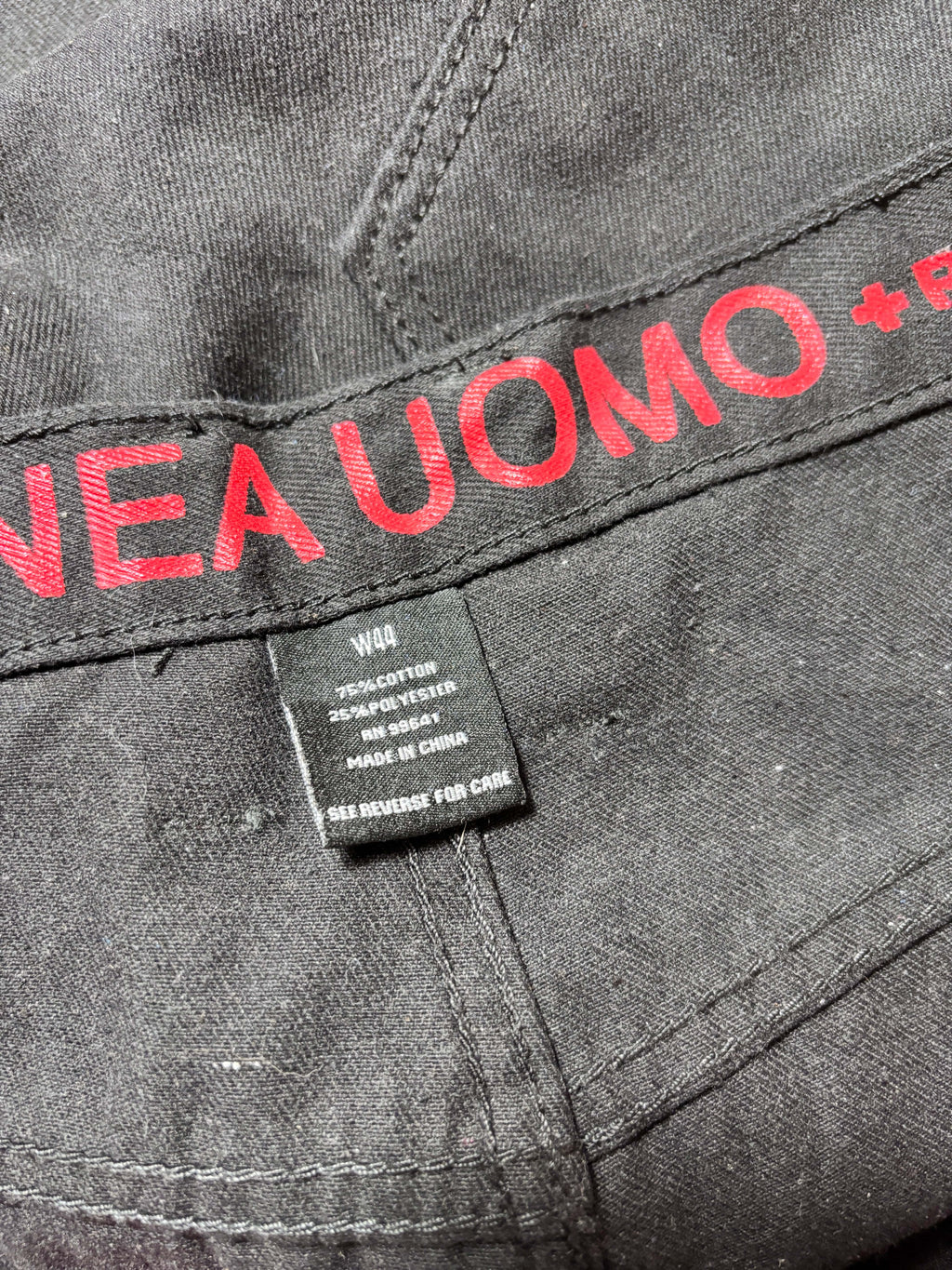 Vintage Linea Uomo Denim Shorts Men’s 44 Black Super Wide Baggy Hip Hop Jorts