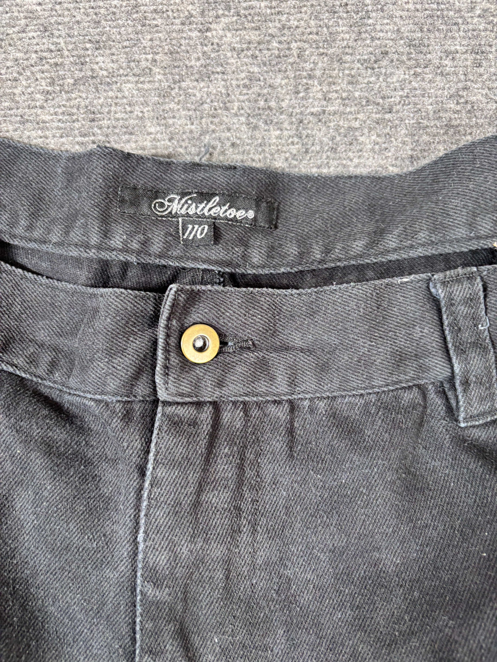 Vintage Mistletoe Cargo Denim Shorts Men’s 44 Black Studded Pockets Baggy Hip Hop