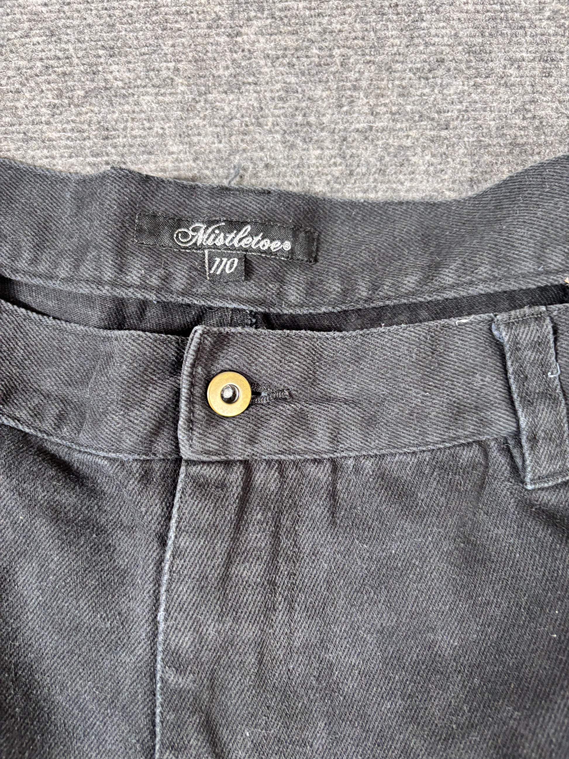 Vintage Mistletoe Cargo Denim Shorts Men’s 44 Black Studded Pockets Baggy Hip Hop