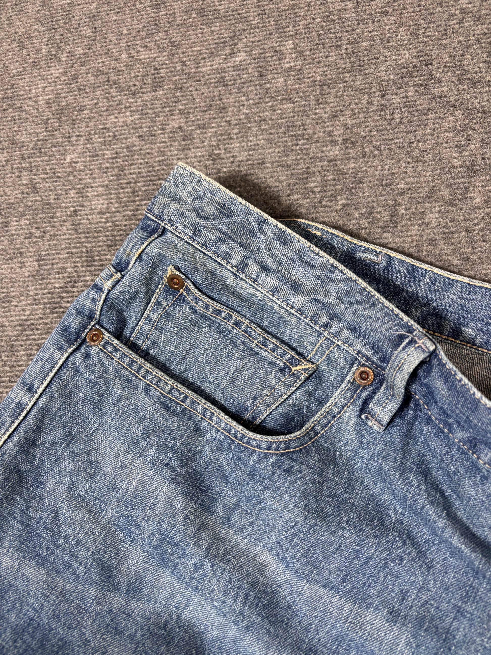 Vintage Sean John Denim Shorts Size 42 Blue Light Wash Super Wide Leg Oversized