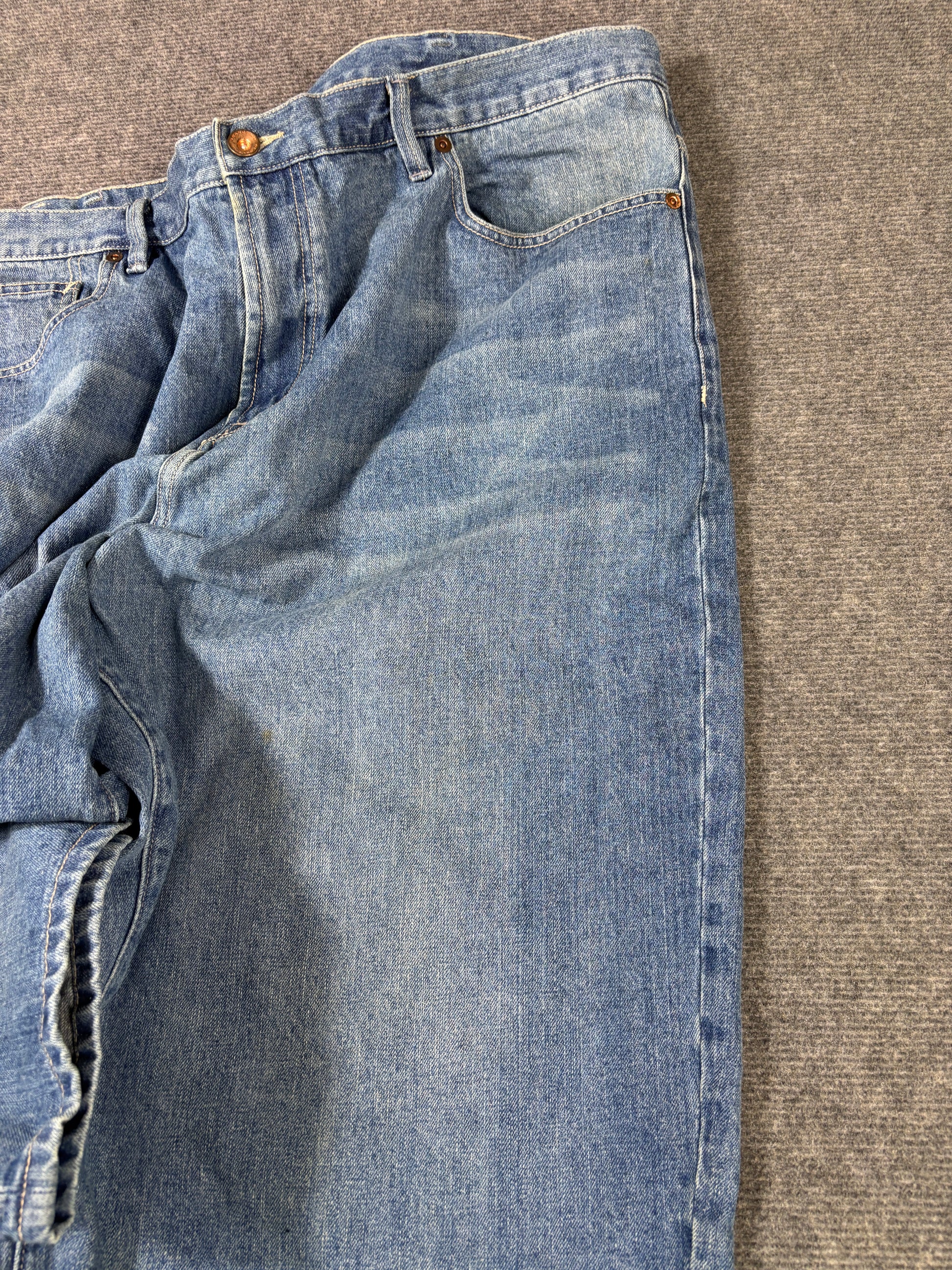 Vintage Sean John Denim Shorts Size 42 Blue Light Wash Super Wide Leg Oversized