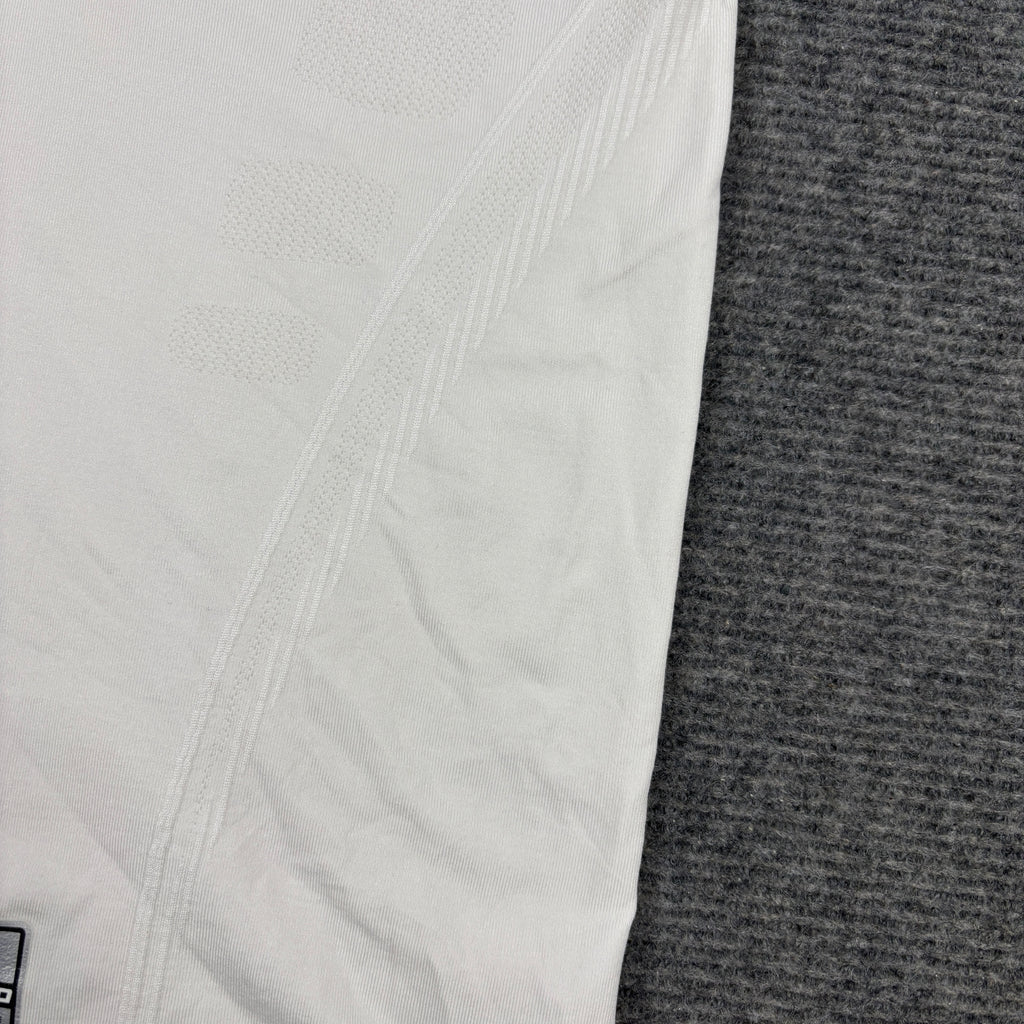 Nike Pro Activewear Tank Men's Large White Grey Tight Fit Gym Shirt