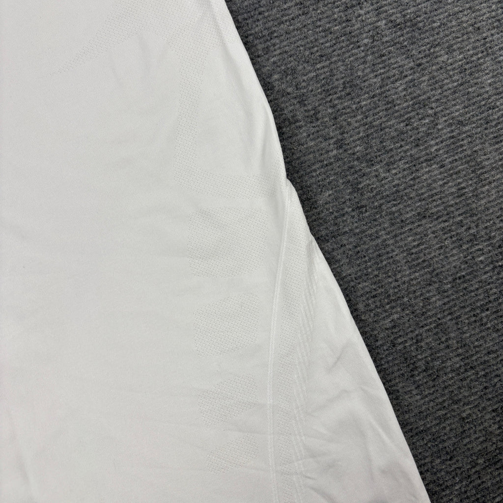 Nike Pro Activewear Tank Men's Large White Grey Tight Fit Gym Shirt