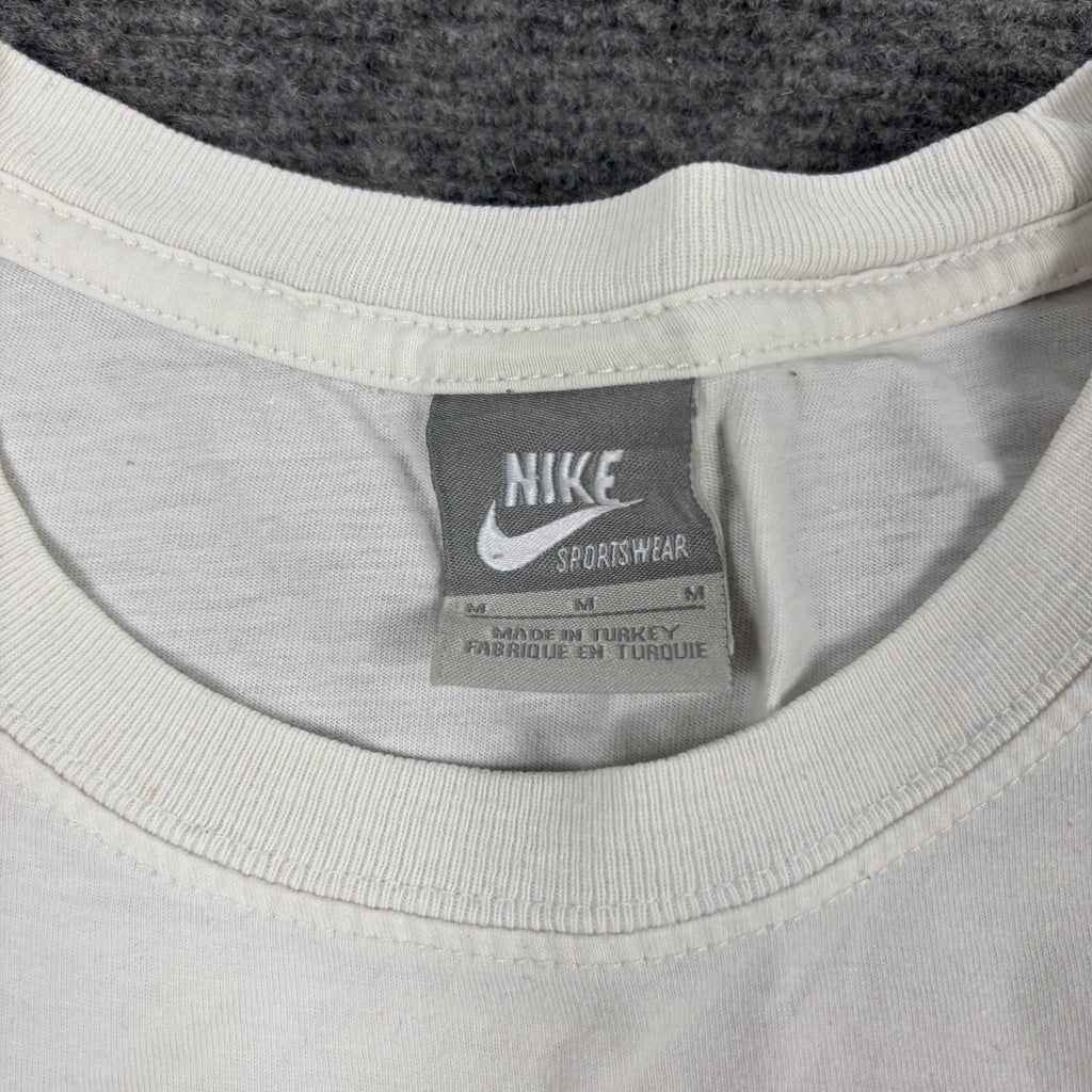 y2k Nike Barcelona T-shirt Women's Small White Colourful Tee