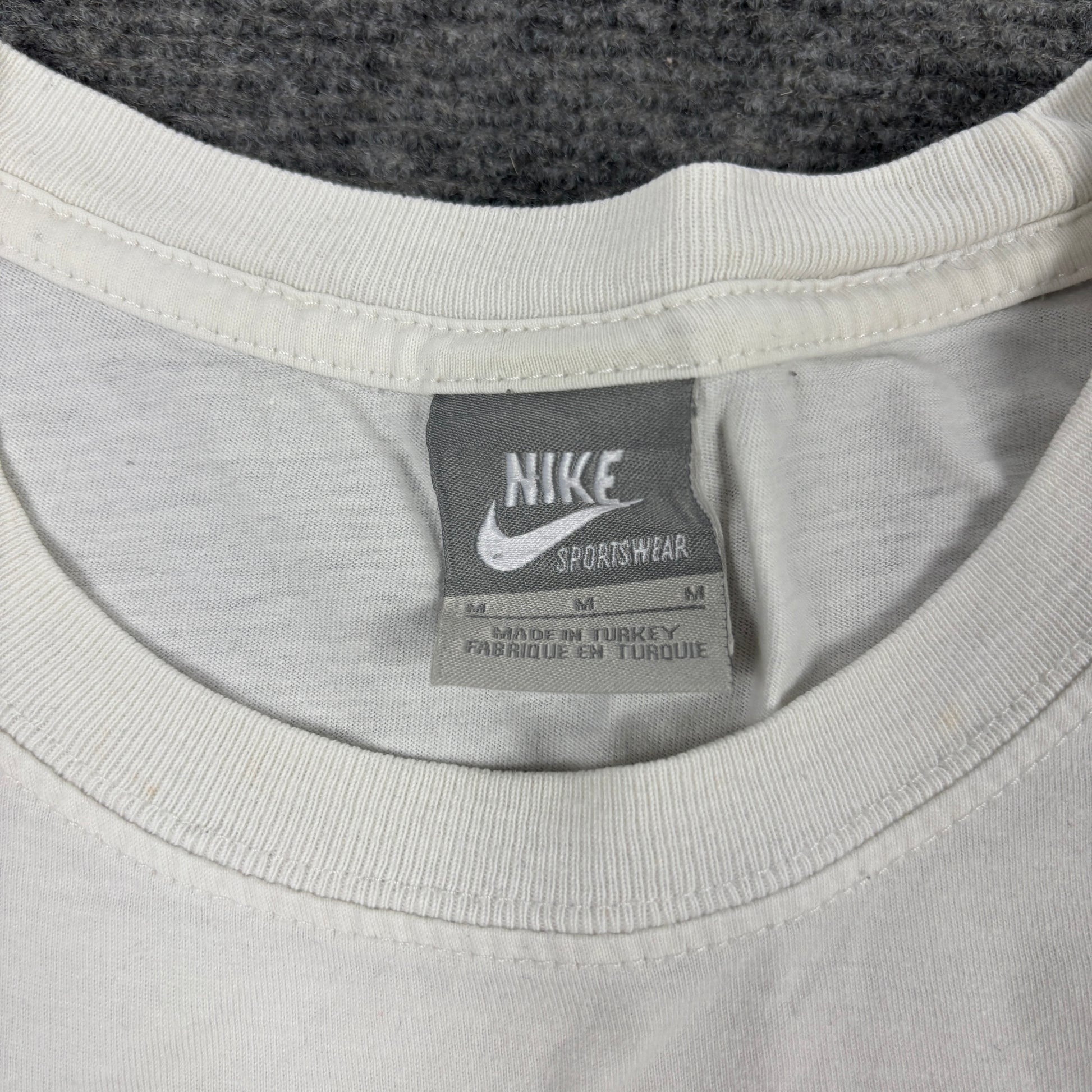 y2k Nike Barcelona T-shirt Women's Small White Colourful Tee