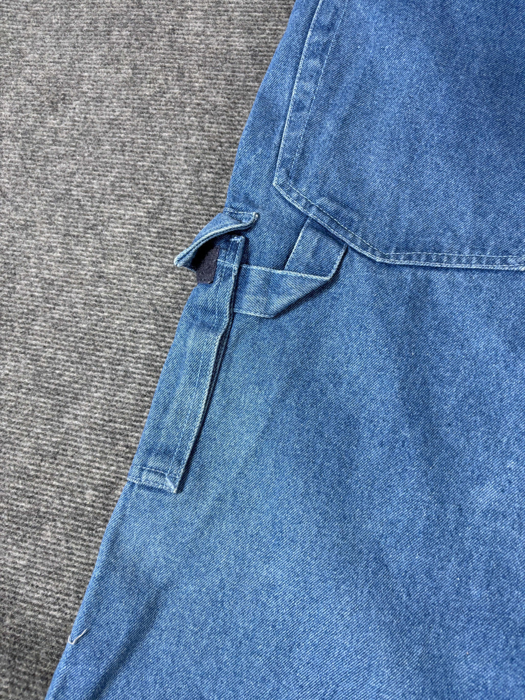 Vintage FUBU Carpenter Cargo Denim Shorts Men’s 46 Mid-Wash Super Baggy Hip Hop