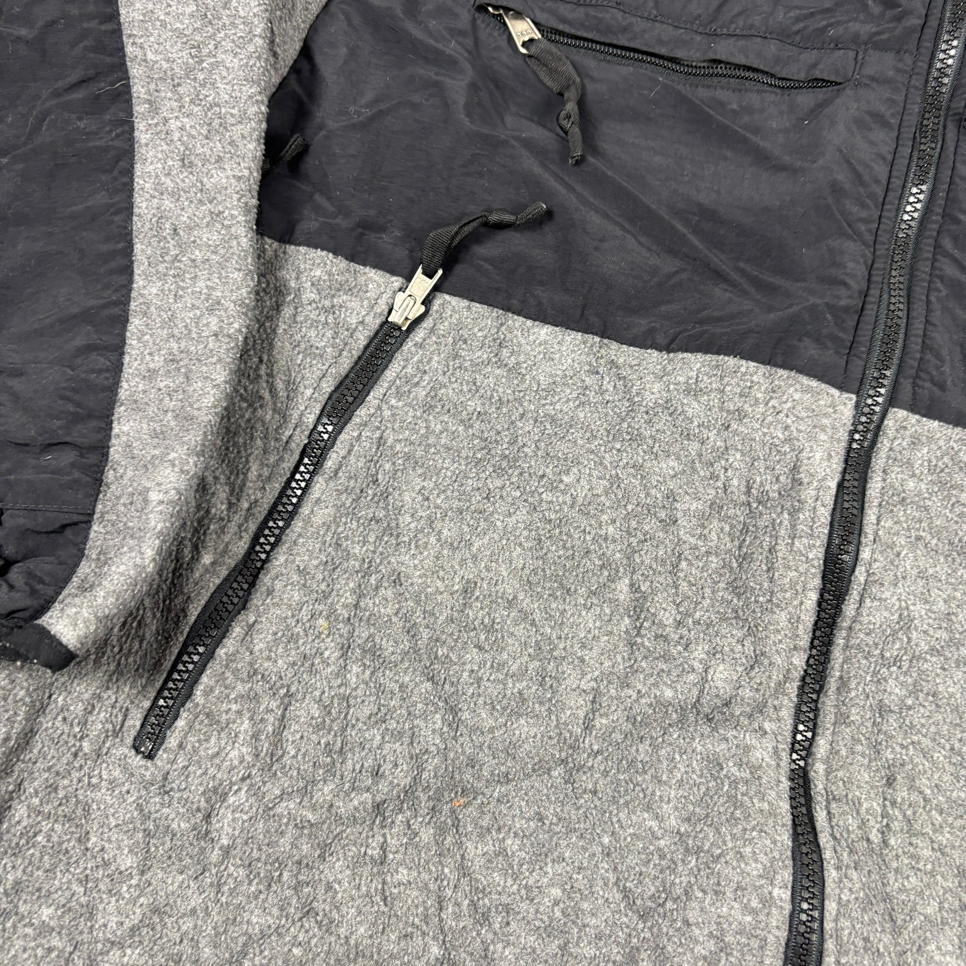 Vintage The North Face Denali Jacket Mens L Black Grey Fleece