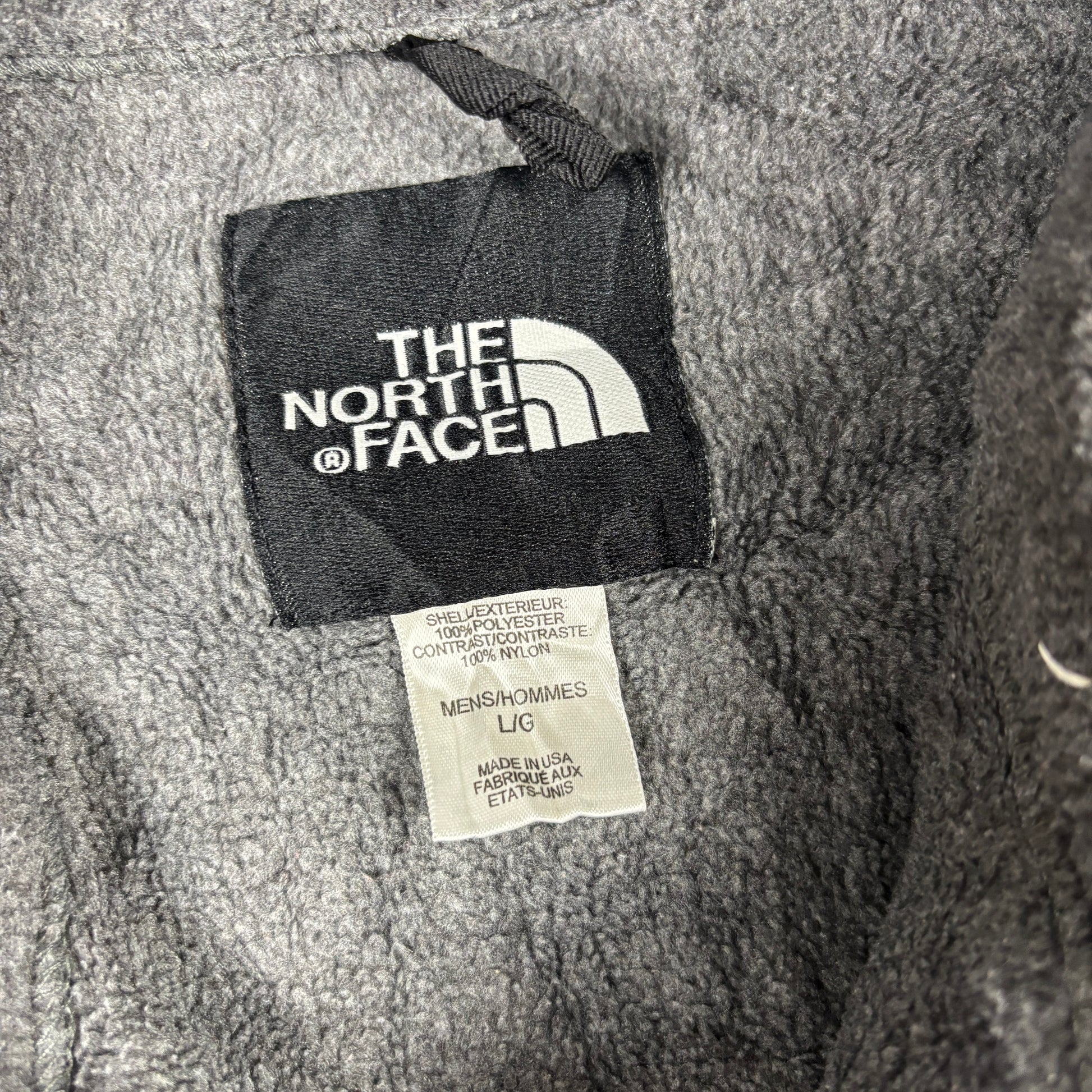 Vintage The North Face Denali Jacket Mens L Black Grey Fleece