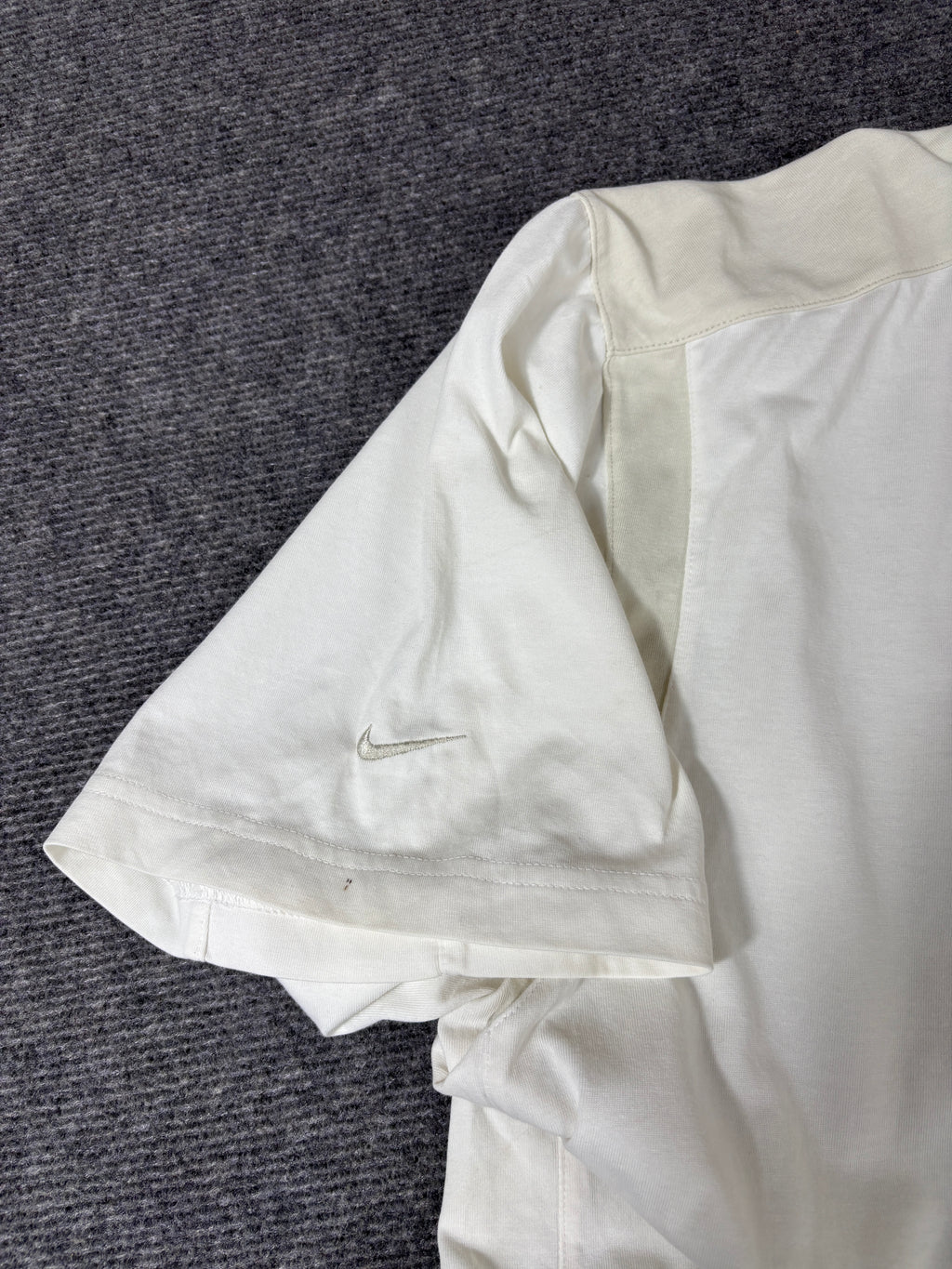 Vintage 90s Nike Court Polo Shirt Men’s XL White/Cream Alpha Project Chest Badge