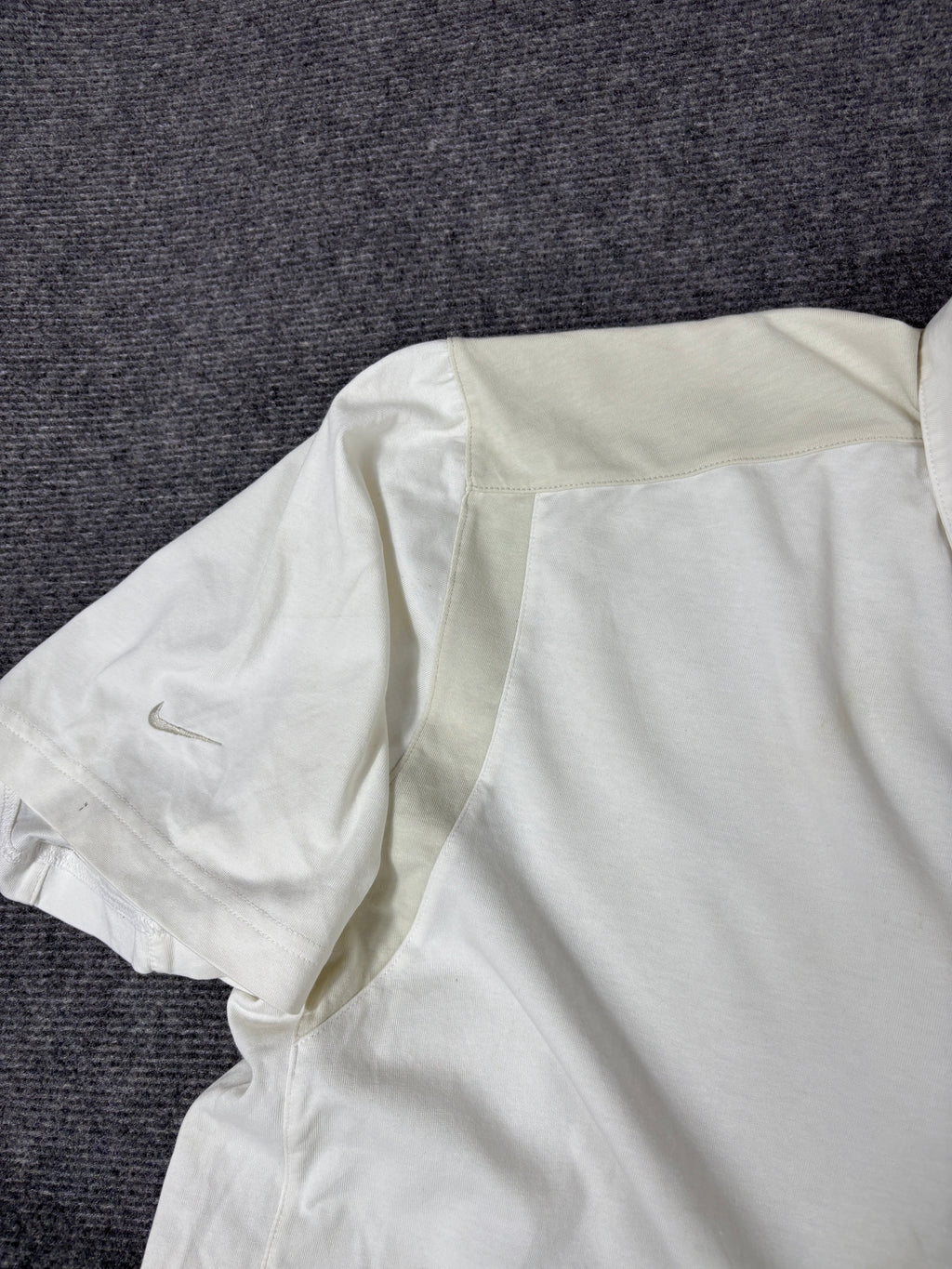 Vintage 90s Nike Court Polo Shirt Men’s XL White/Cream Alpha Project Chest Badge