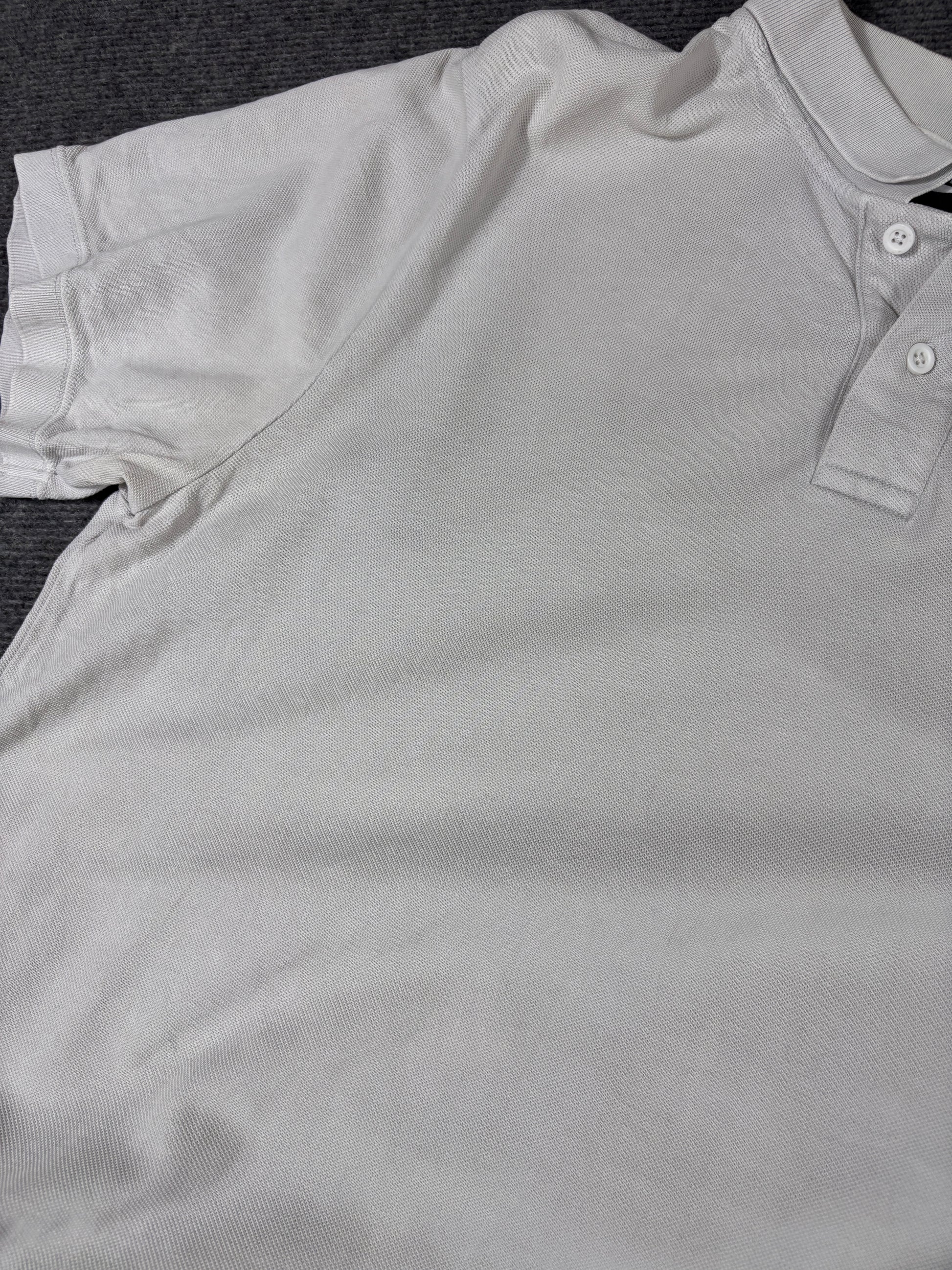 Nike Polo Shirt Men’s L Light Grey Cotton Chest Logo Classic