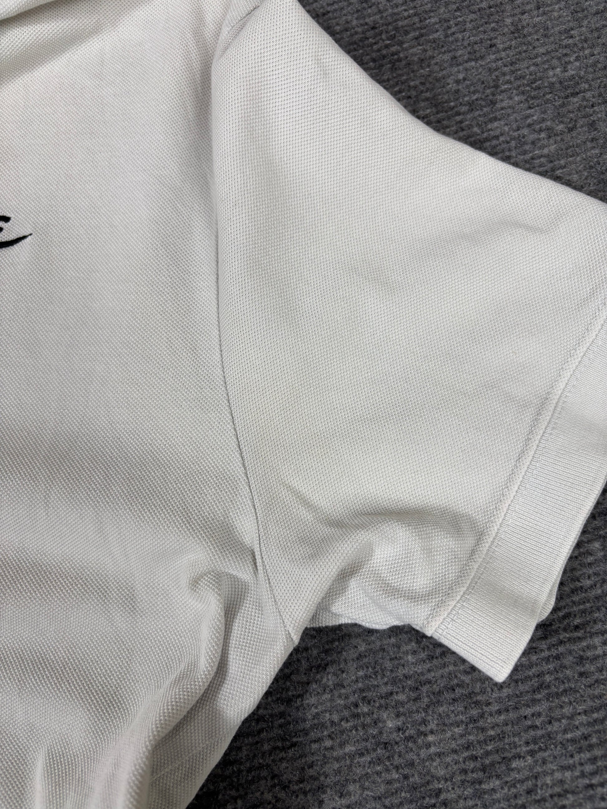 Nike Polo Shirt Men’s L Light Grey Cotton Chest Logo Classic