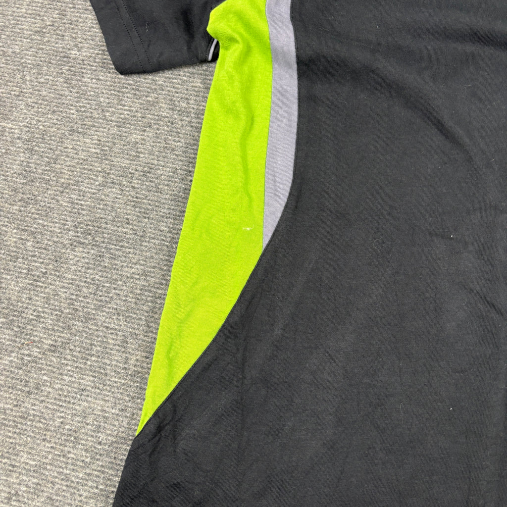 2000s Adidas Activewear T-shirt Men's Medium Black Green Tee
