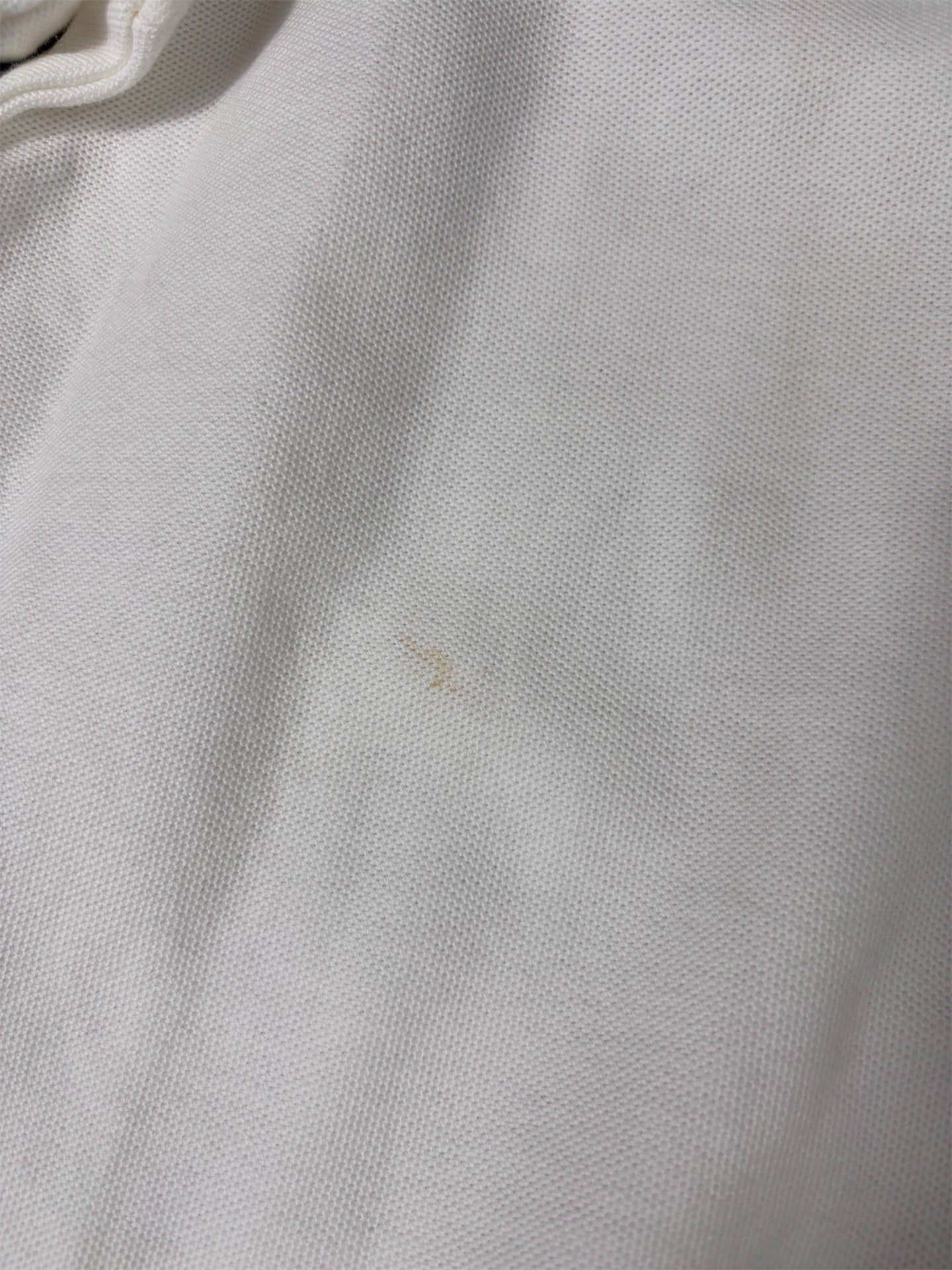 Nike Polo Shirt Men’s L White Black Chest Swoosh FSPN Football Police