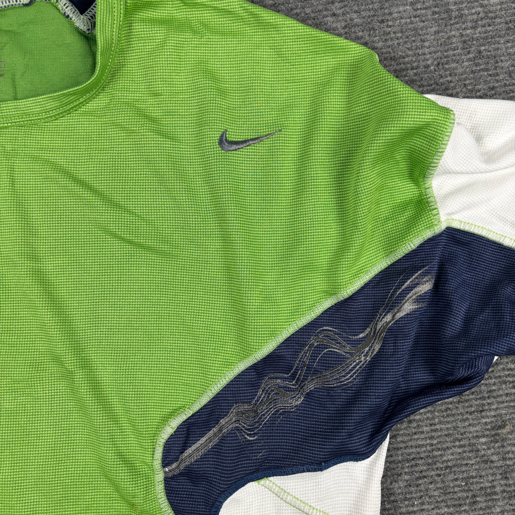 y2k Nike dri-fit activewear t-shirt men's medium green gym tee