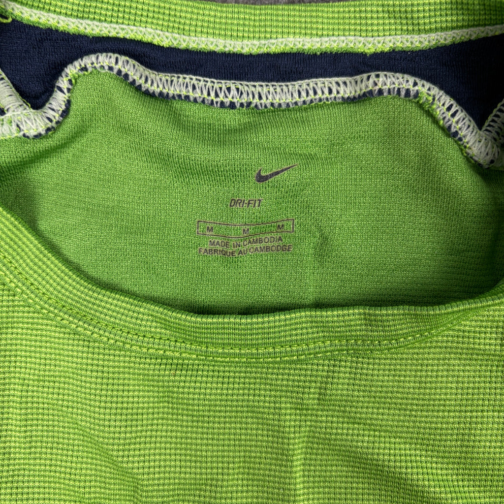 y2k Nike dri-fit activewear t-shirt men's medium green gym tee