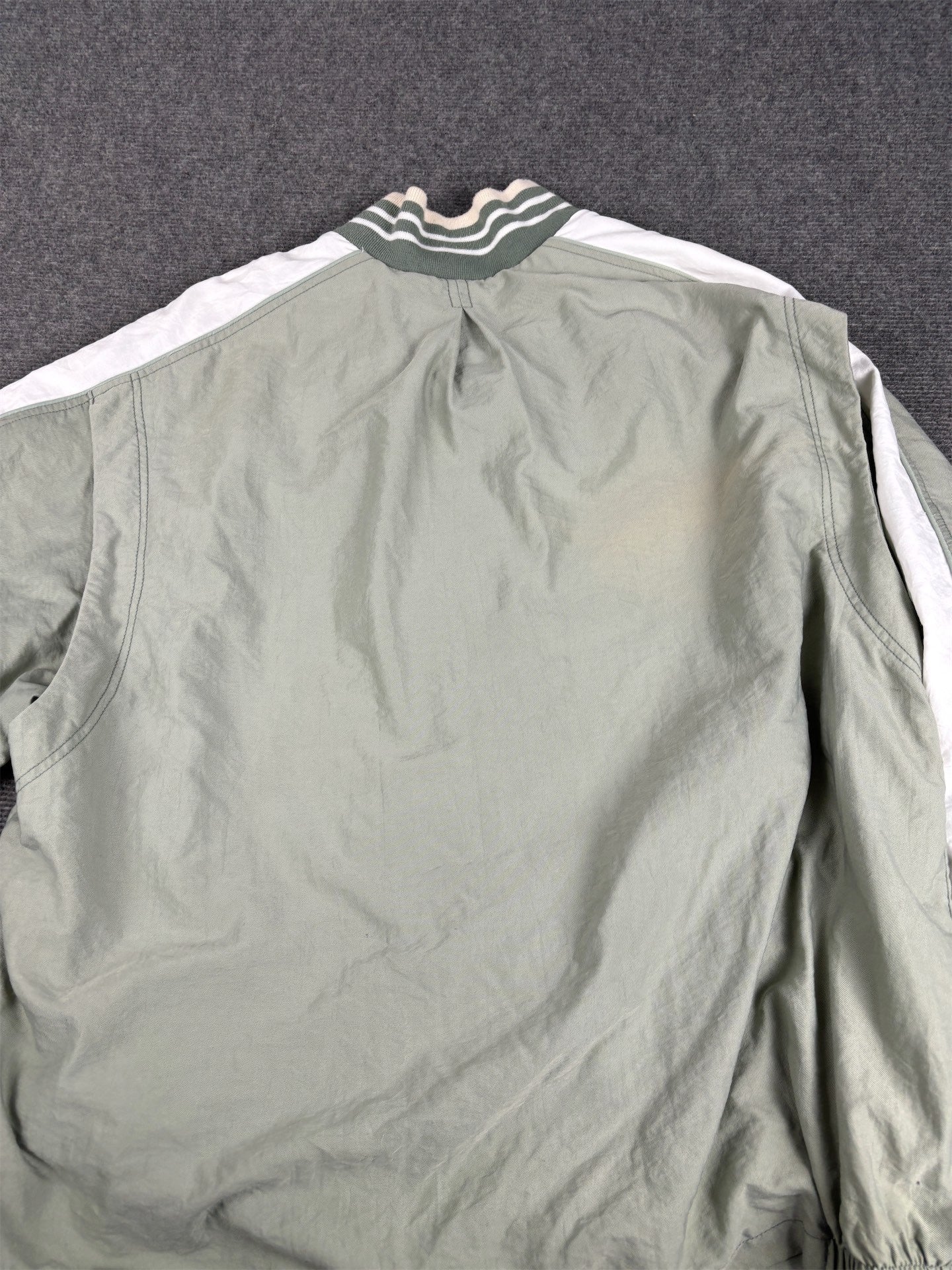 Vintage 90's Nike Court Jacket Men's XL Green White Panels Full Zip