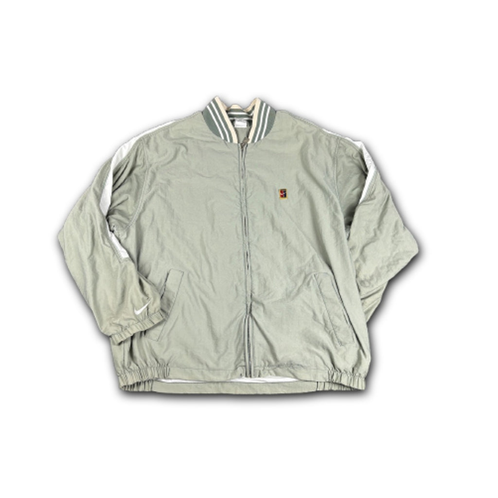 Vintage 90's Nike Court Jacket Men's XL Green White Panels Full Zip