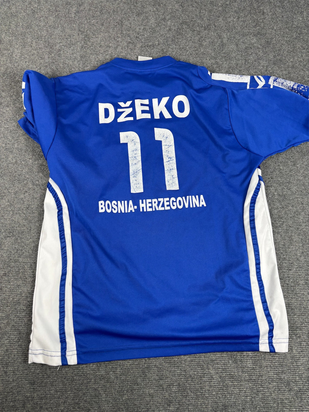 Vintage Y2K Legea Jersey Men's M Blue Bosina and Hercegovina 08/09 Team Round Neck
