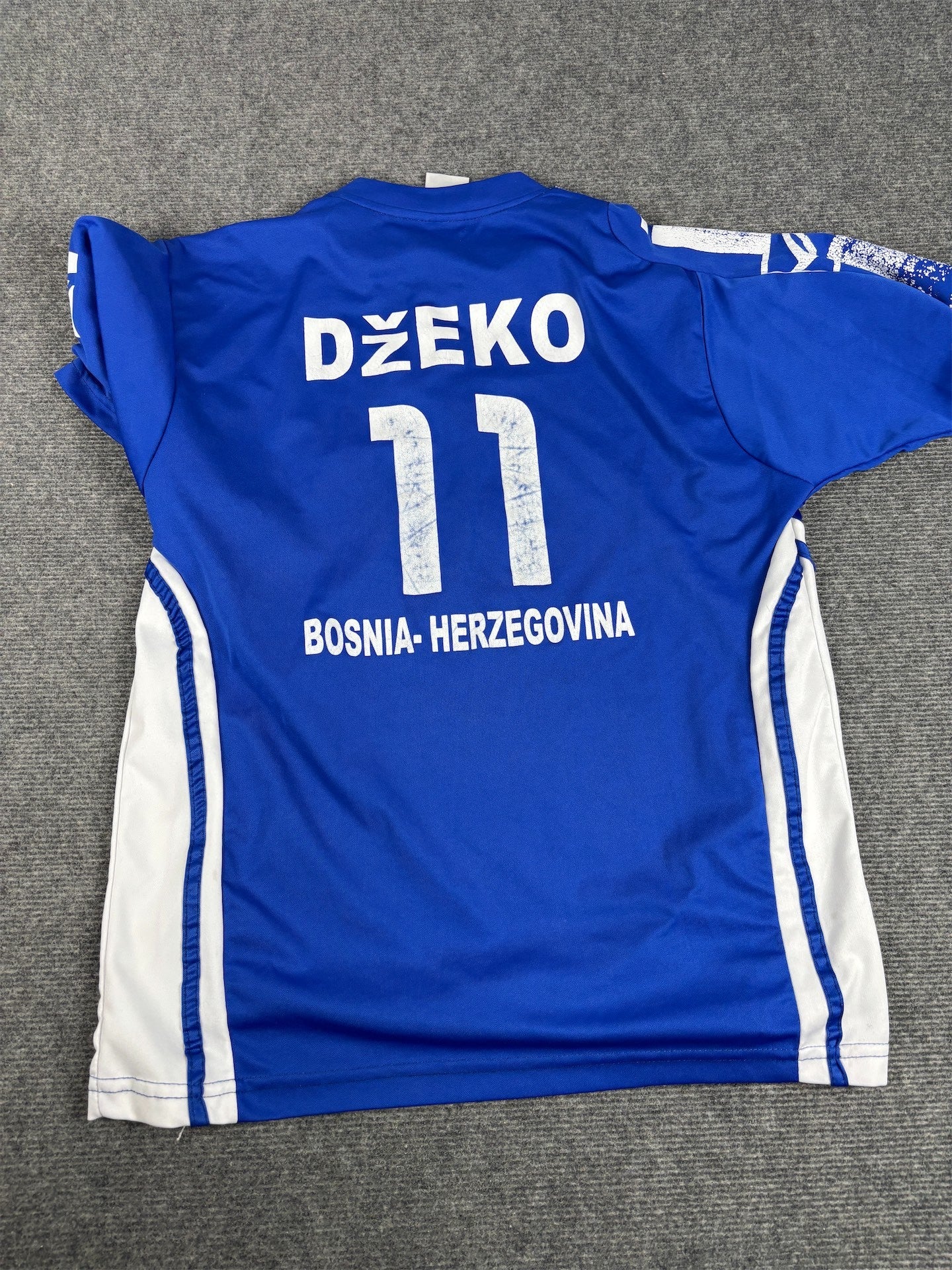 Vintage Y2K Legea Jersey Men's M Blue Bosina and Hercegovina 08/09 Team Round Neck