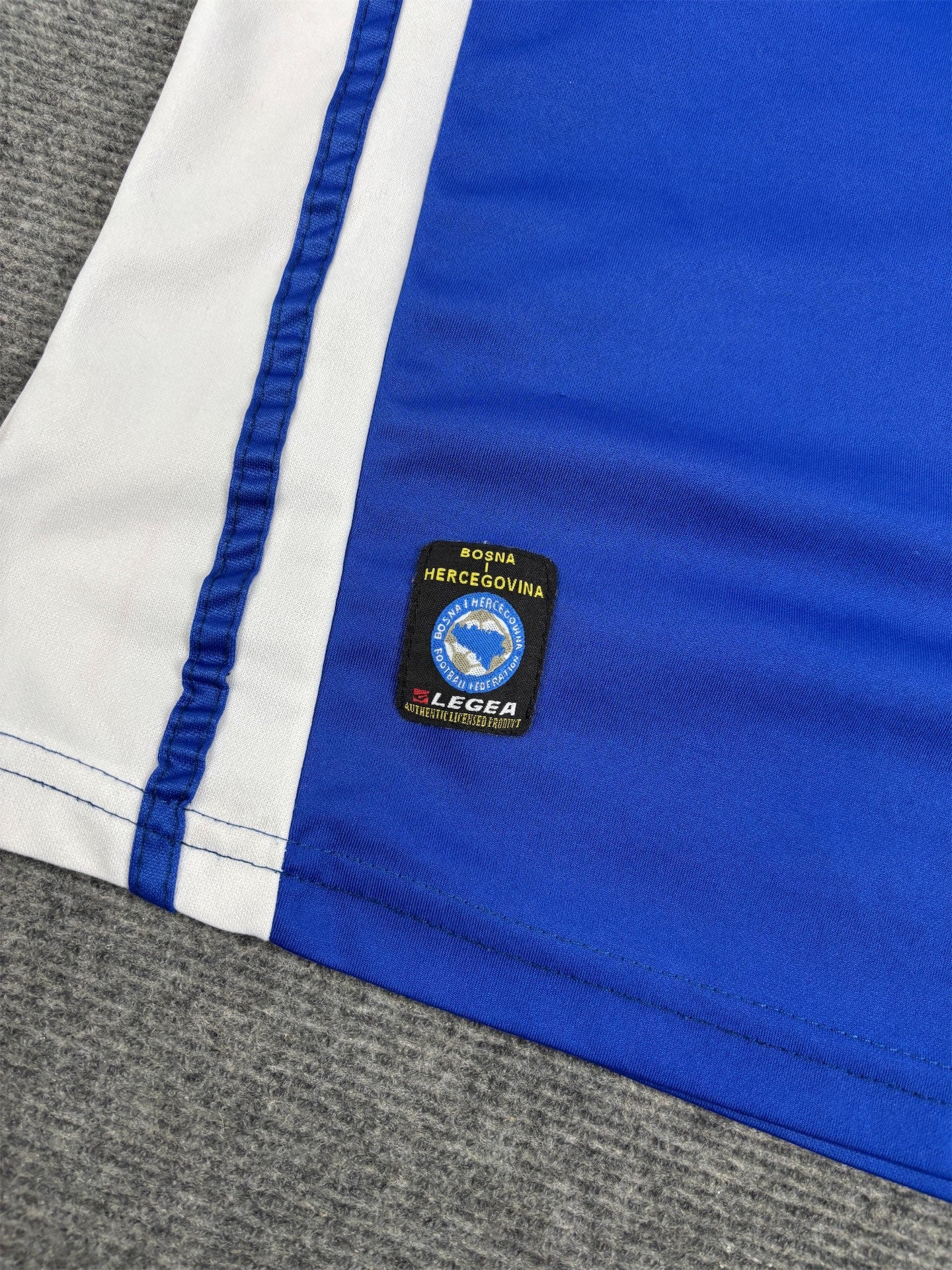 Vintage Y2K Legea Jersey Men's M Blue Bosina and Hercegovina 08/09 Team Round Neck