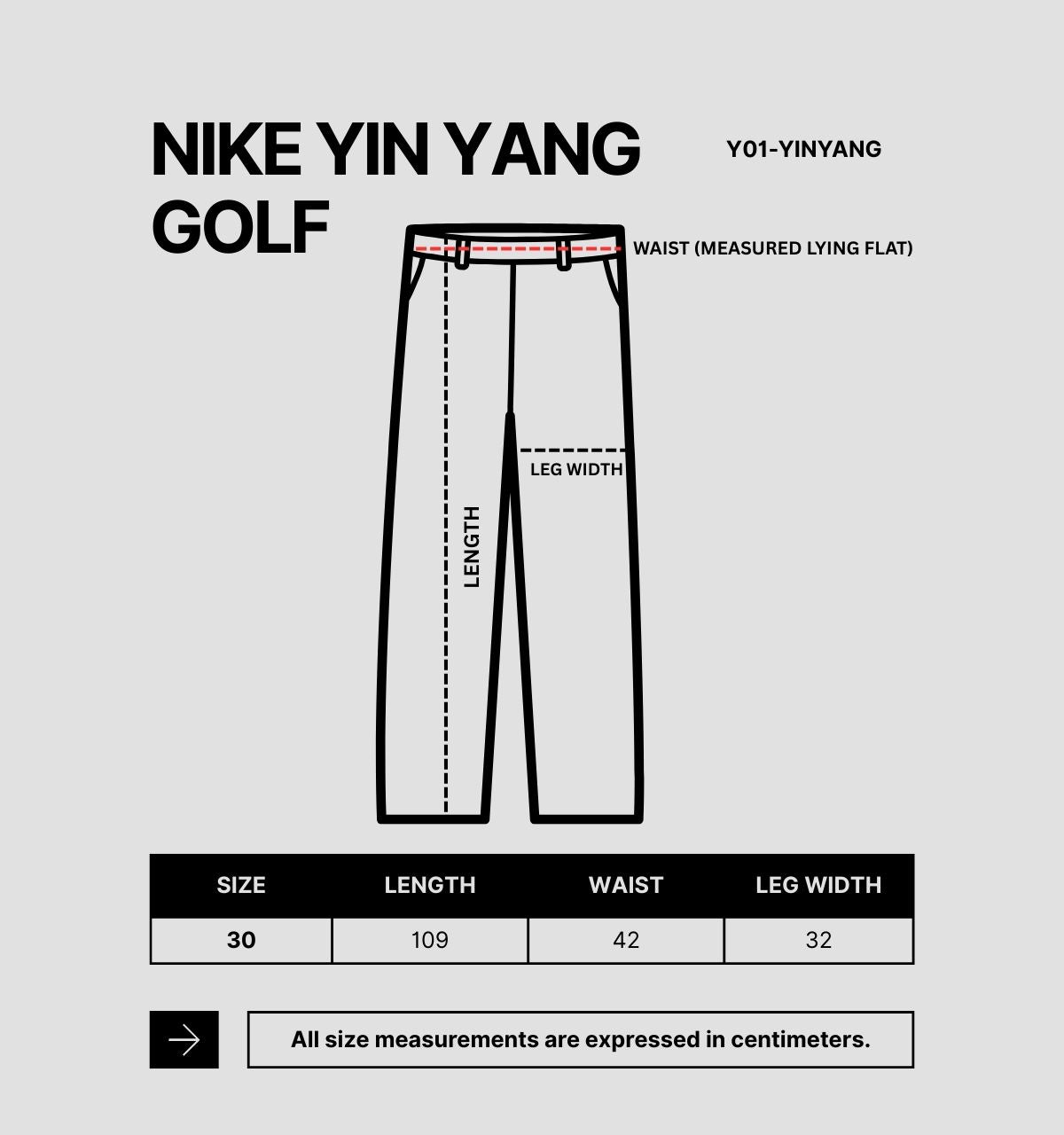 Vintage 90s Nike Golf Pants Size 30 Tiger Woods Yin Yang Logo Wide Leg NWT Deadstock