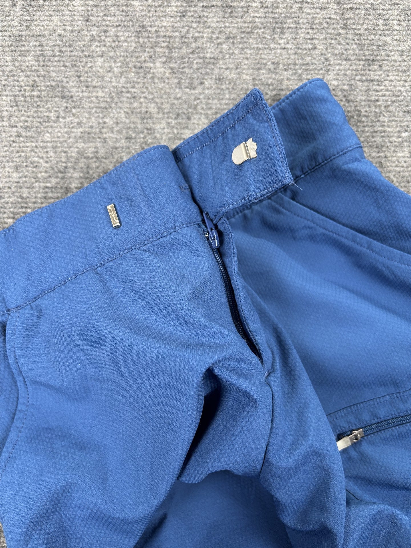 Vintage Y2K Nike Cargo Track Pants Women's XS Blue Green Swoosh Embroidered Joggers